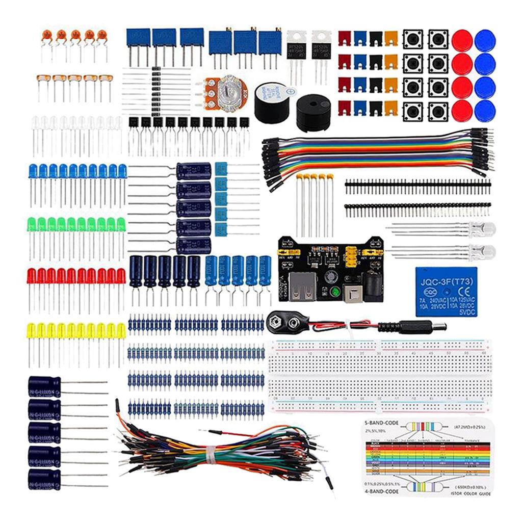 Electronics Component &Power Supply Module,Jumper Wire,830 Breadboard