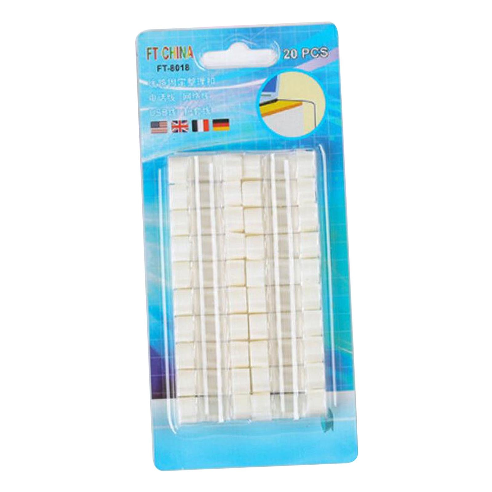 20x Cable Clips Cable Management Organizer Self Adhesive Cord Holder White