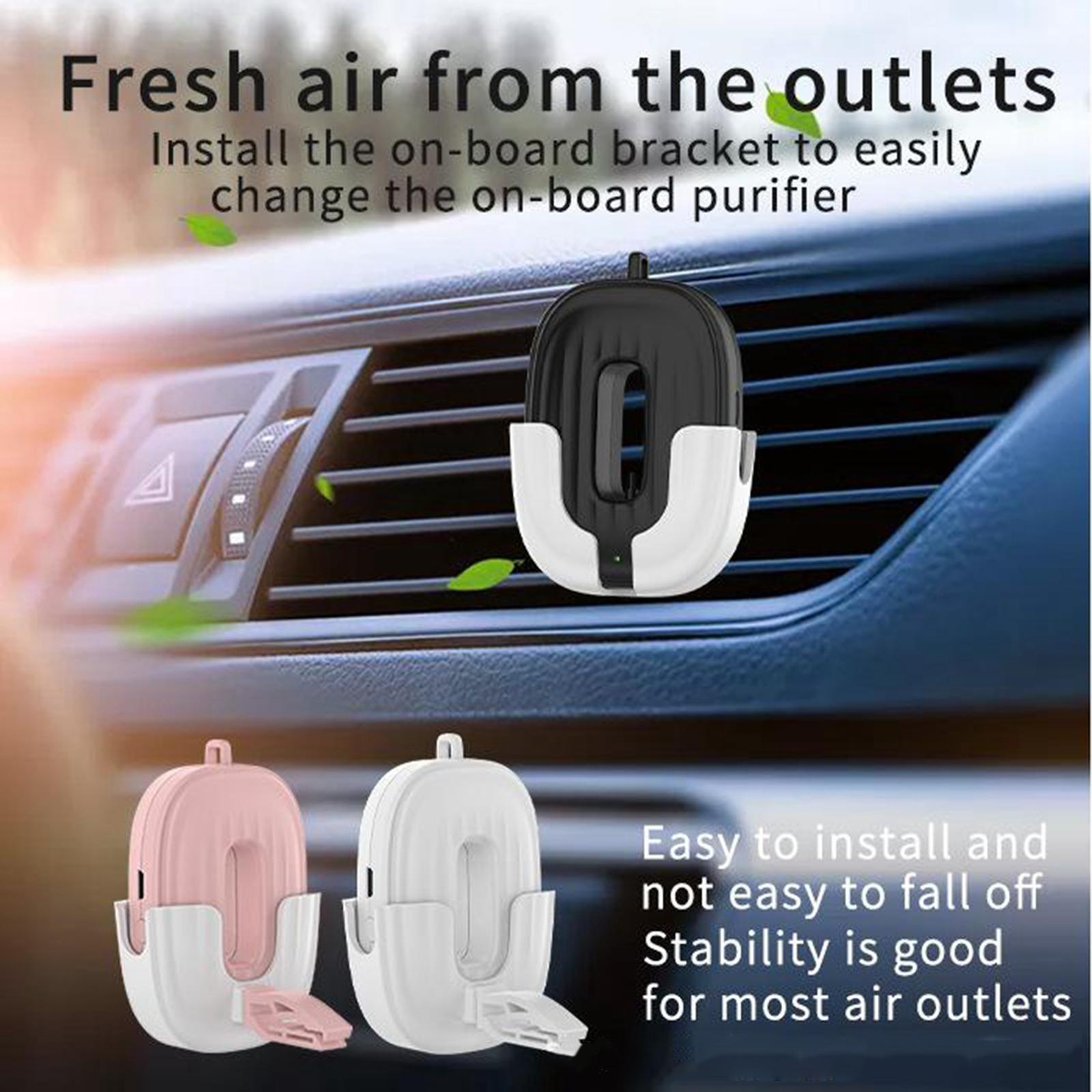 Wearable Air Purifier Necklace Portable Negative Ion Air Freshener Pink