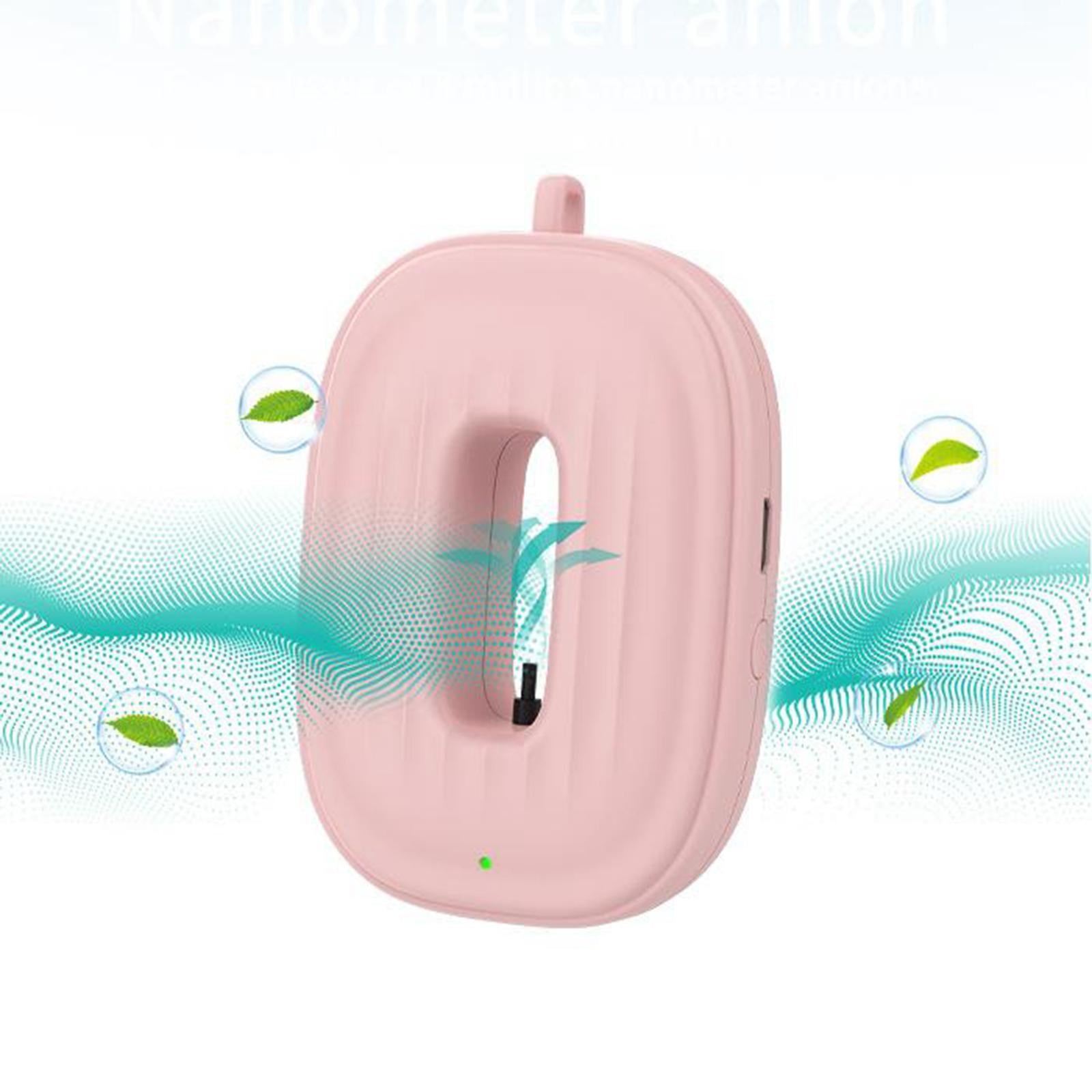 Wearable Air Purifier Necklace Portable Negative Ion Air Freshener Pink