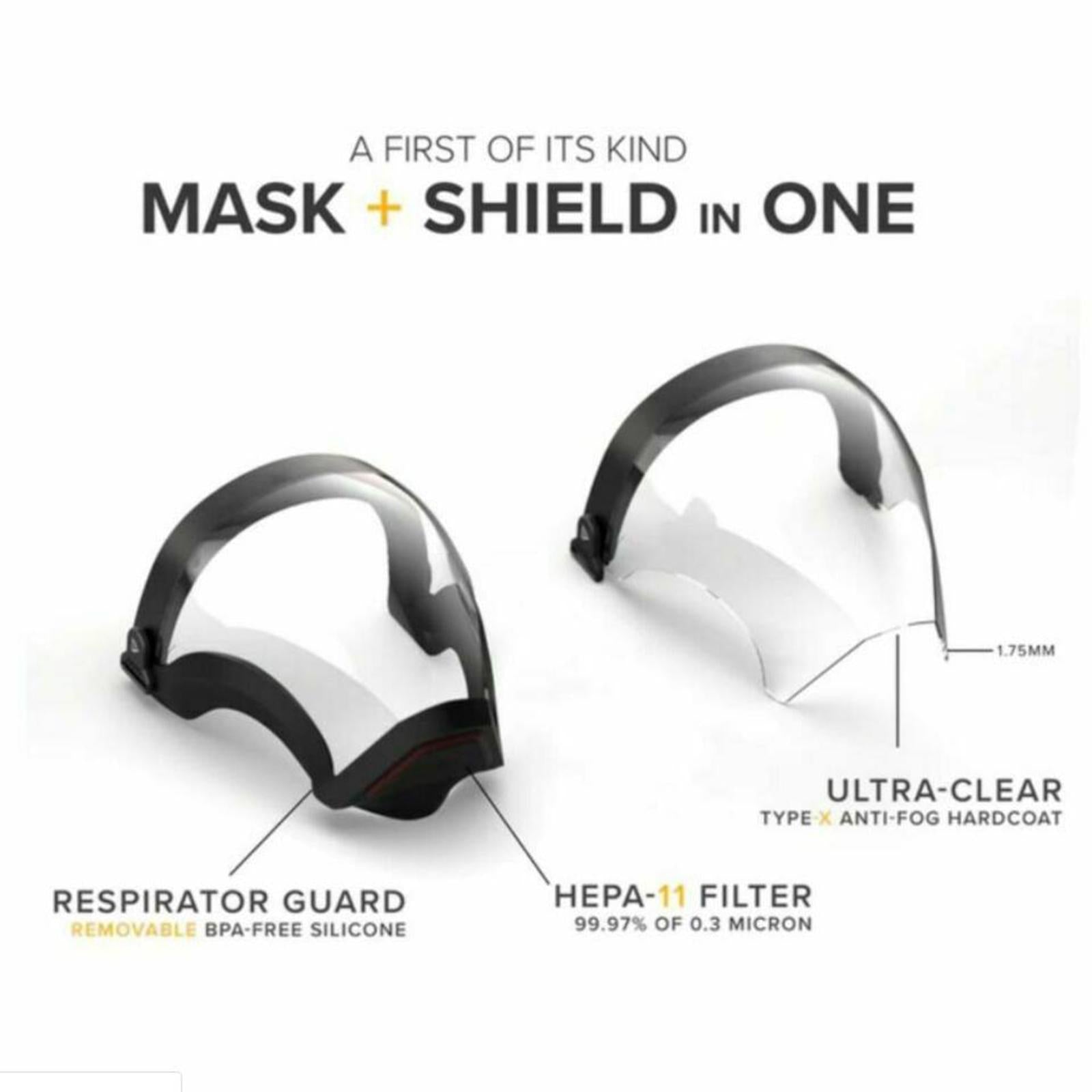 Adults Sport Face Shield Visor Riding Guard Cover Clear Anti-spray Dustproof style 1