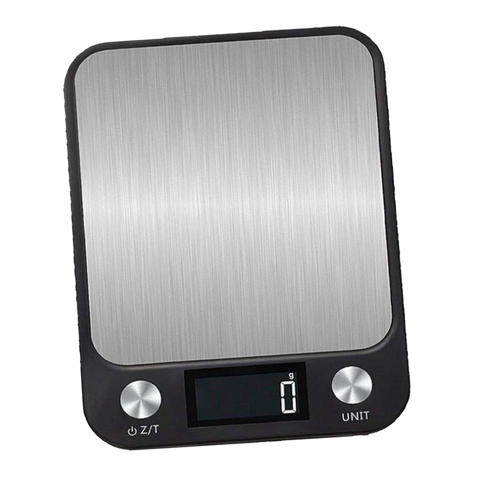 Electronic Digital LCD Weighing Scales Food Kitchen Scale USB Black 5kg