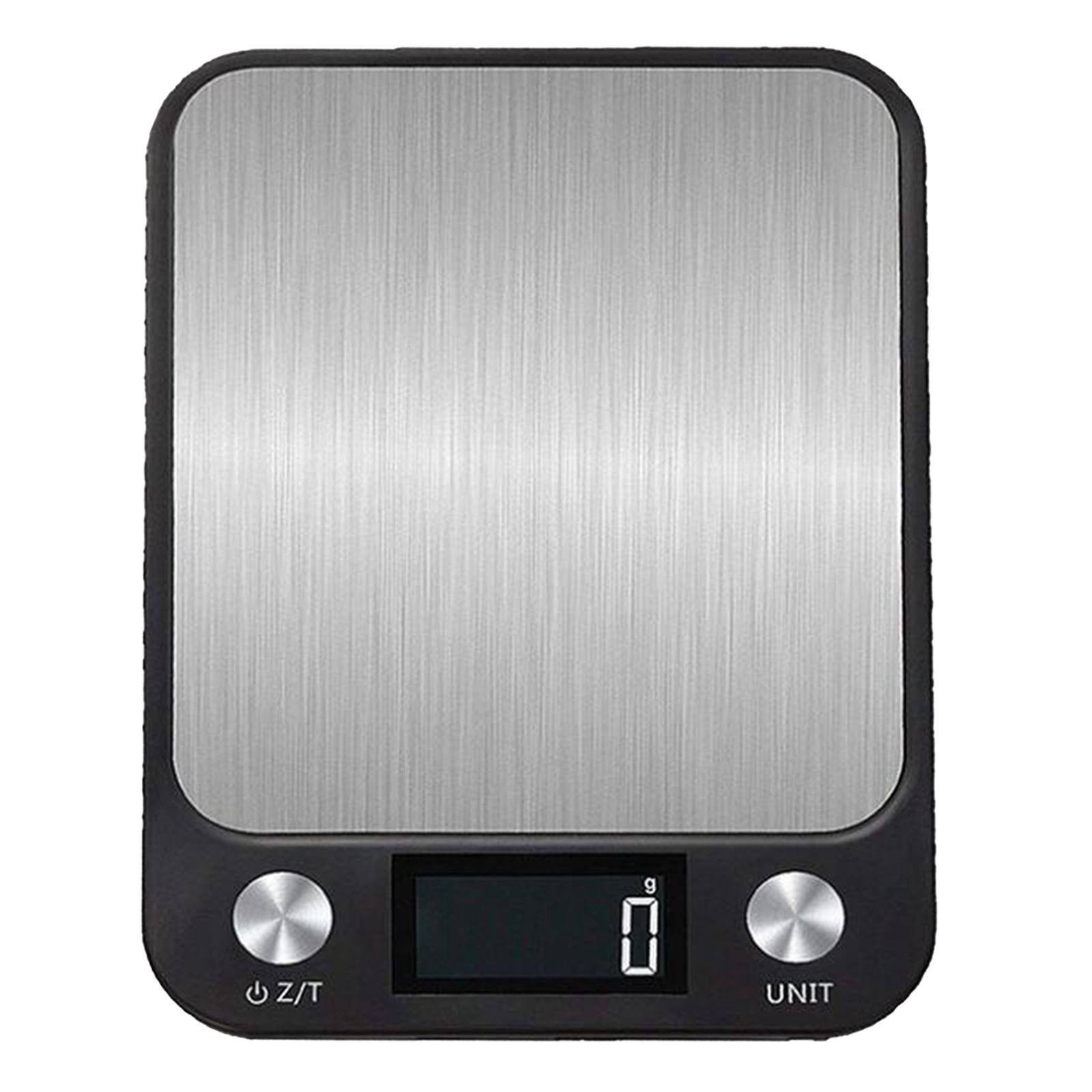 Electronic Digital LCD Weighing Scales Food Kitchen Scale USB Black 5kg