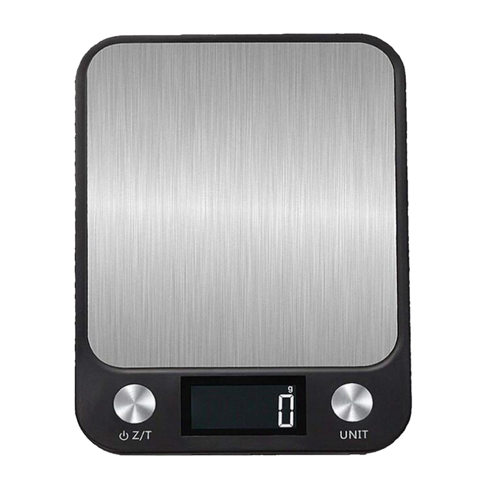 Electronic Digital LCD Weighing Scales Food Kitchen Scale USB Black 5kg