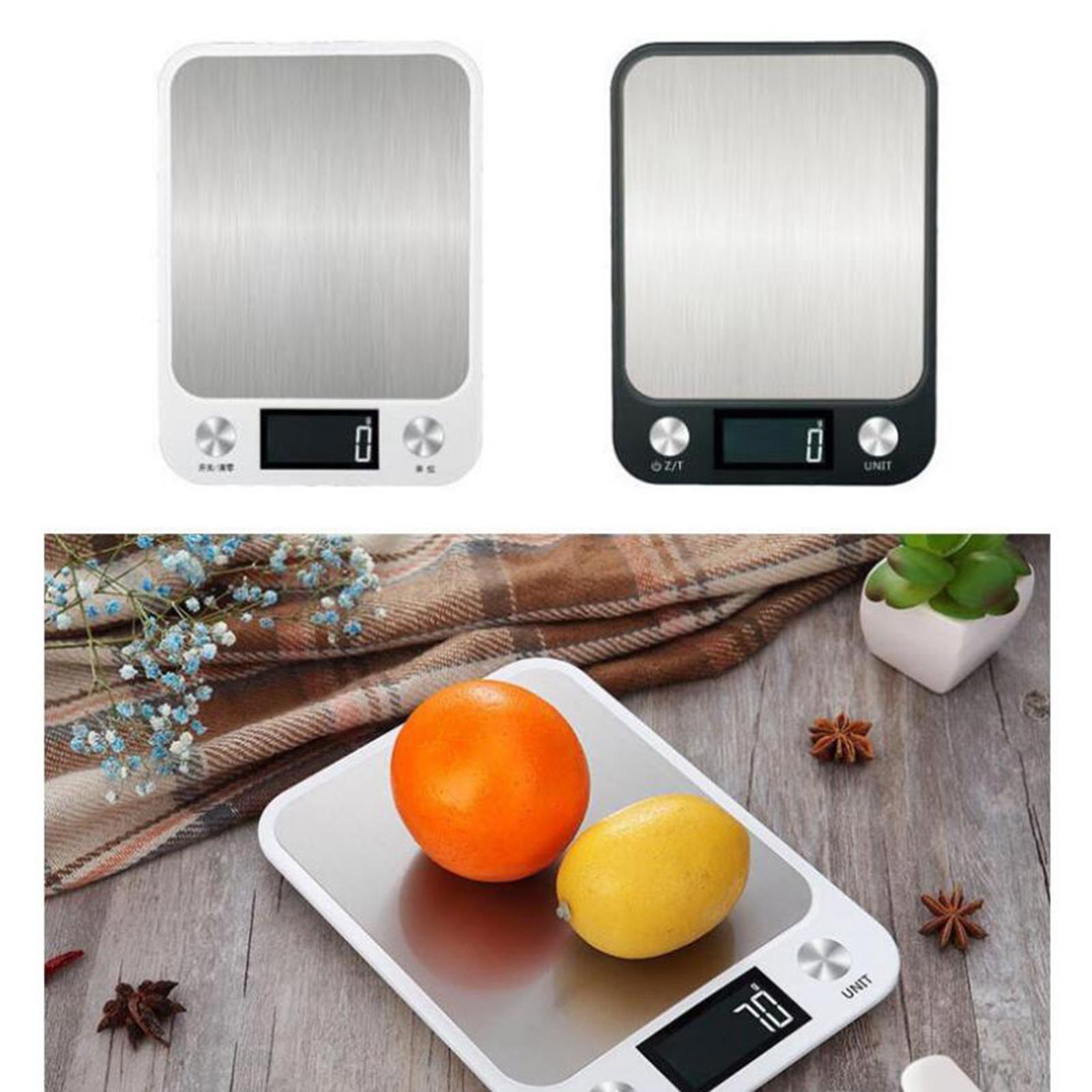 Electronic Digital LCD Weighing Scales Food Kitchen Scale USB White 5kg