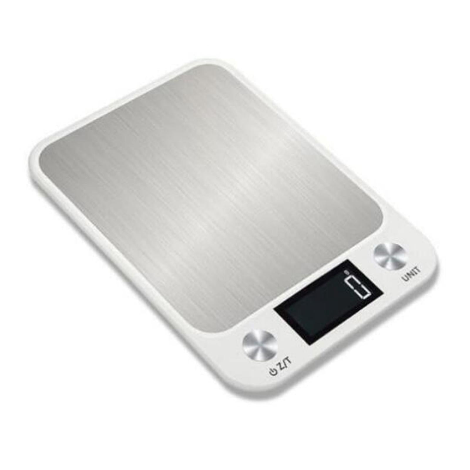 Electronic Digital LCD Weighing Scales Food Kitchen Scale USB White 5kg