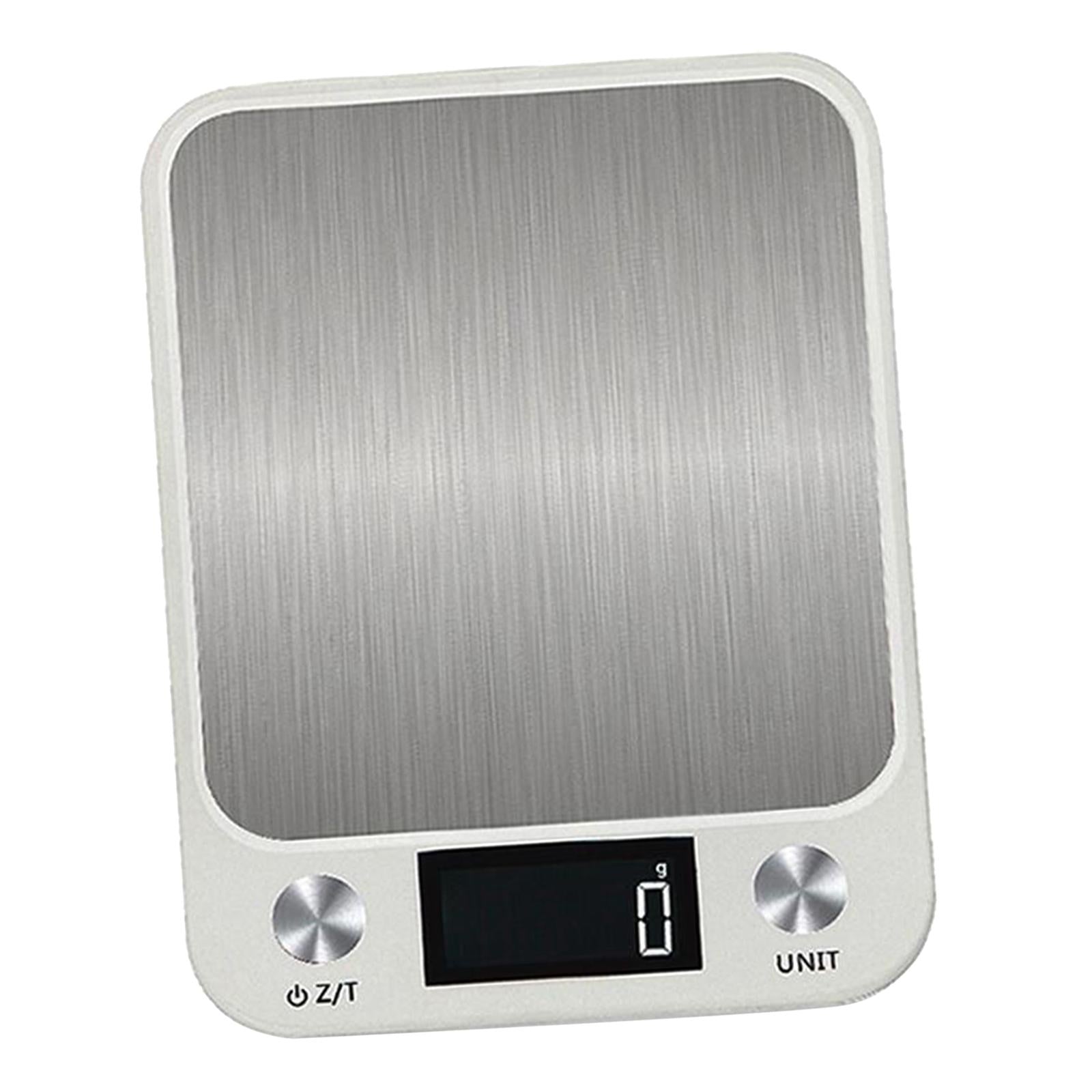 Electronic Digital LCD Weighing Scales Food Kitchen Scale USB White 5kg