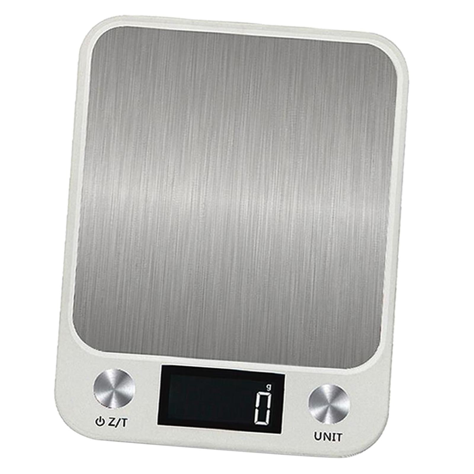 Electronic Digital LCD Weighing Scales Food Kitchen Scale USB White 5kg