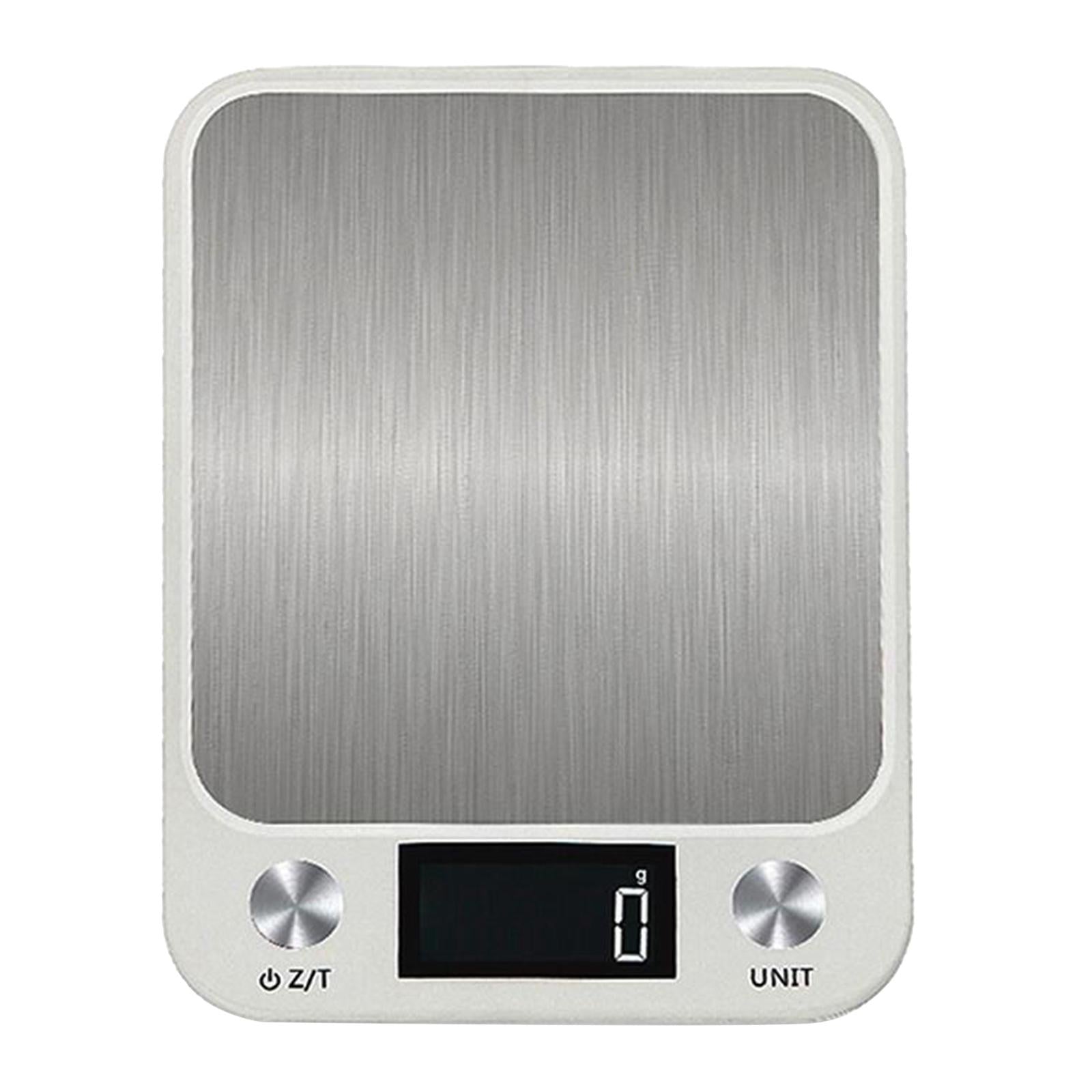 Electronic Digital LCD Weighing Scales Food Kitchen Scale USB White 5kg