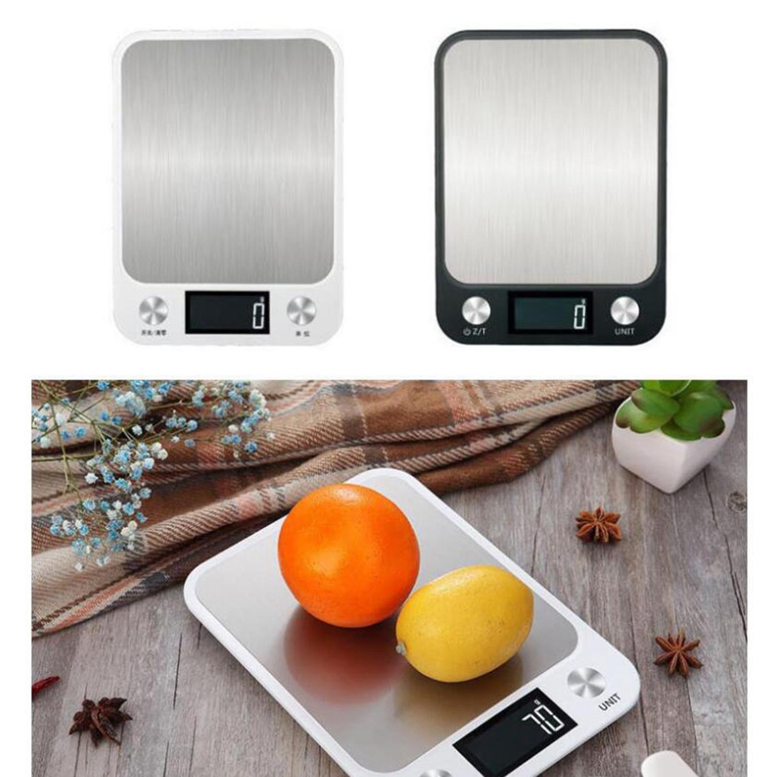 Electronic Digital LCD Weighing Scales Food Kitchen Scale USB White 10kg