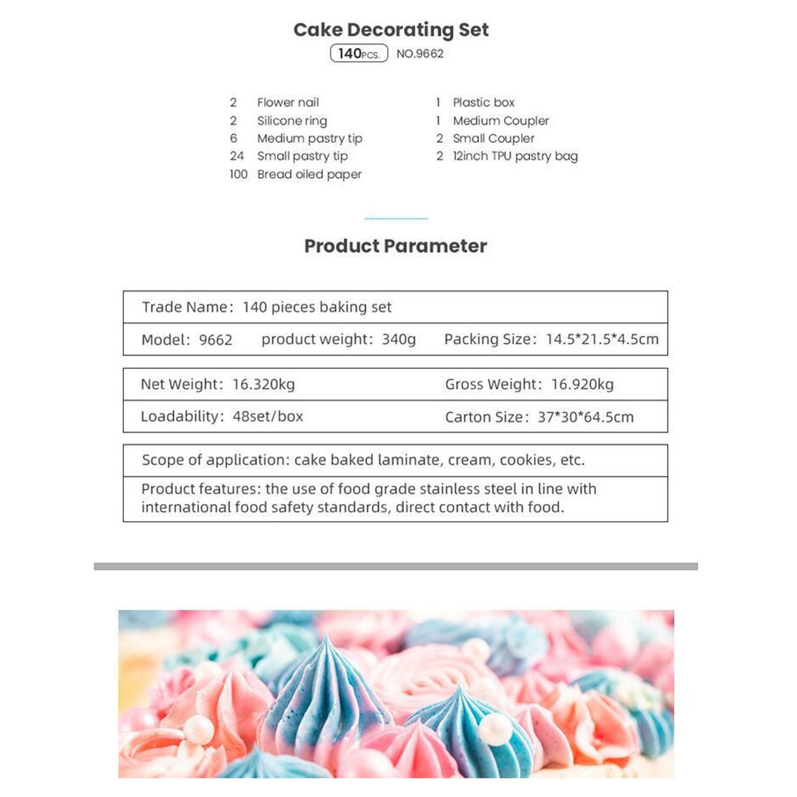 Cake Nozzles Baking Supplies Tips Cake Decorating Tool 140 Pieces Style 5