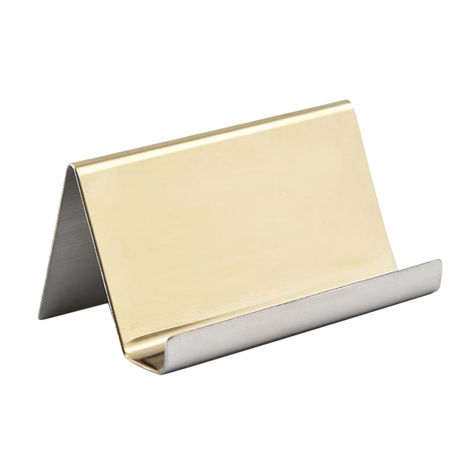 2xBusiness Card Holders Name Stand Collection Rack Organizer Champagne B