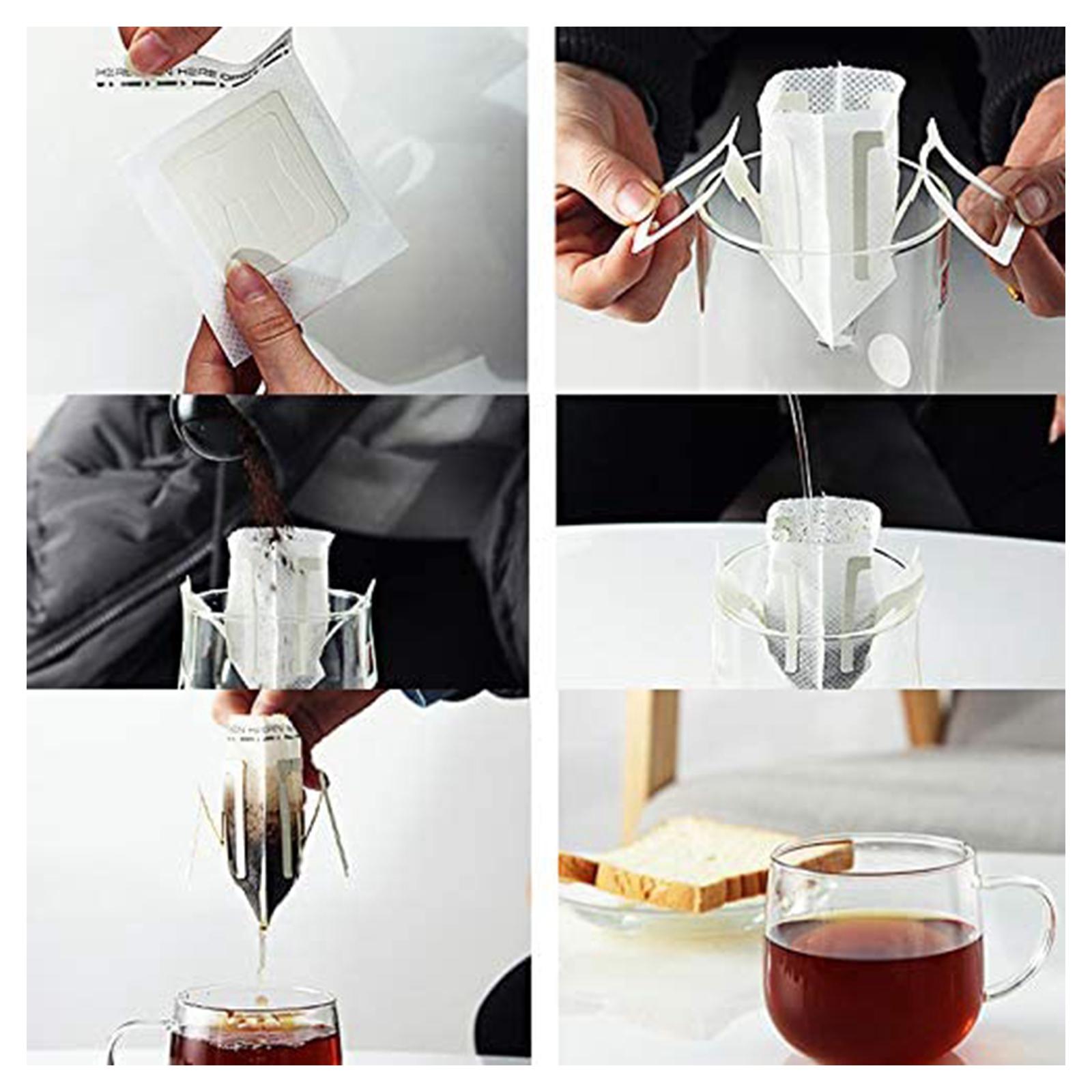 Portable Coffee Filter Paper Bag Disposable for Office Tea Tools Kitchen Bar