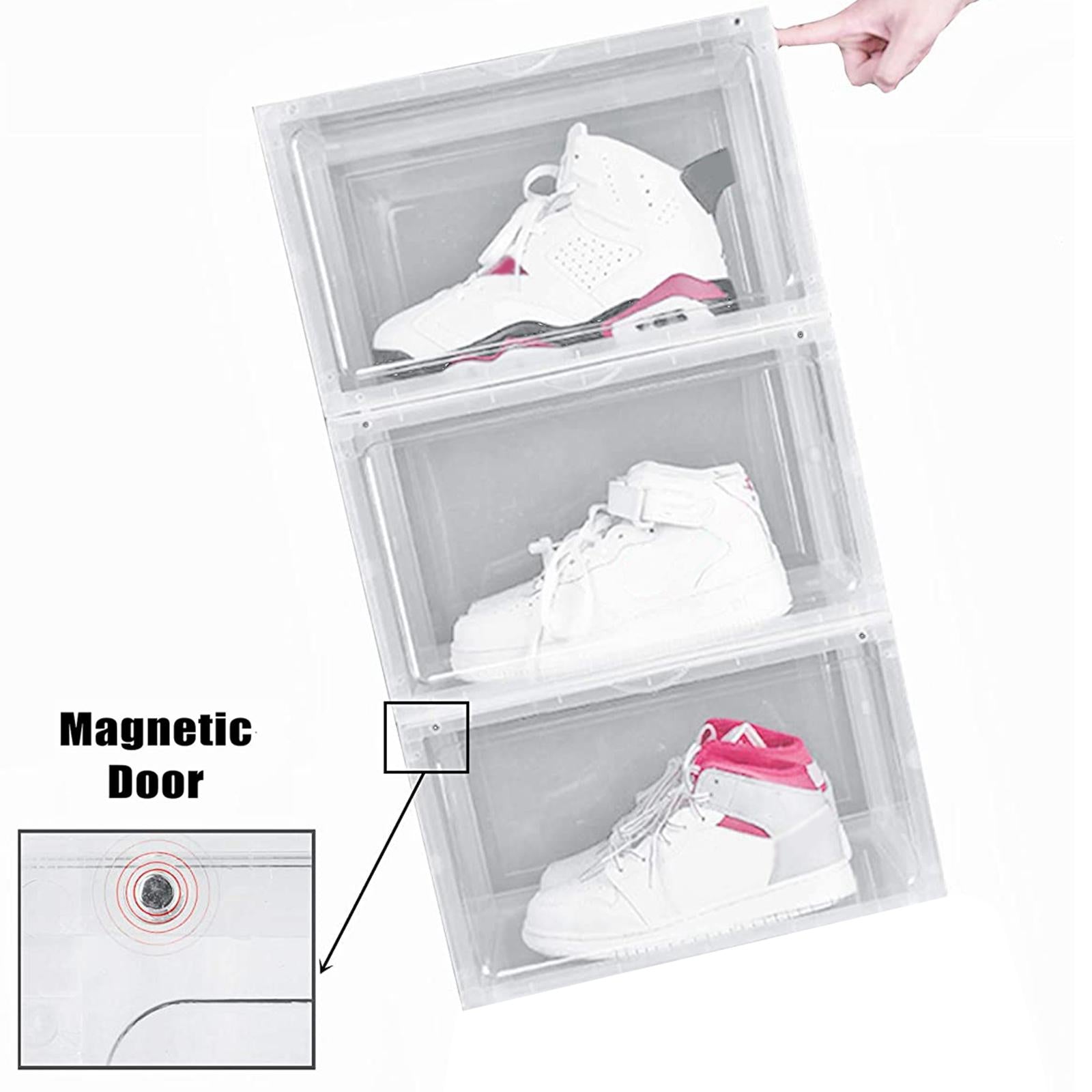 Strong Plastic Stackable Storage Box Boxes Containers Home Organizer White