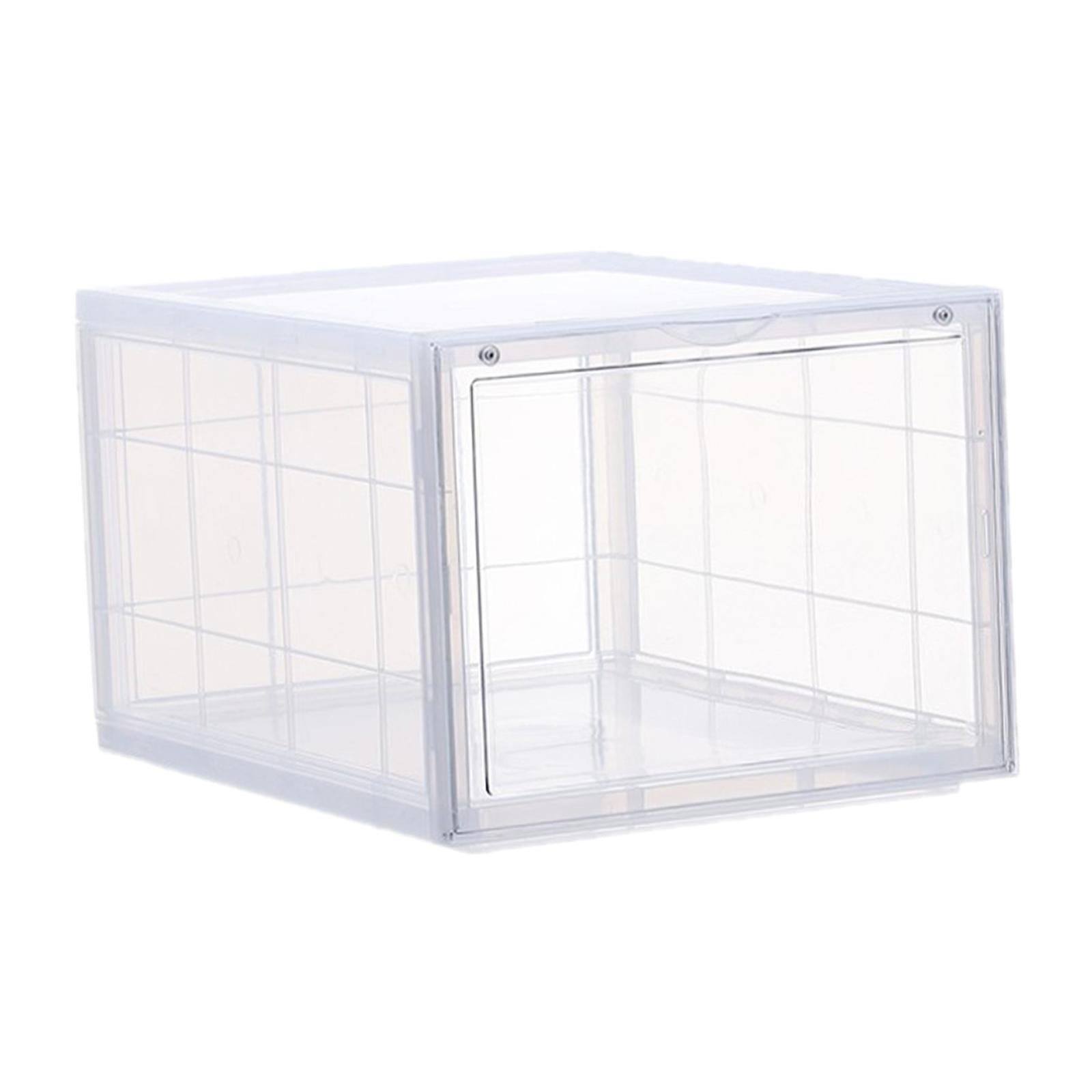 Strong Plastic Stackable Storage Box Boxes Containers Home Organizer White