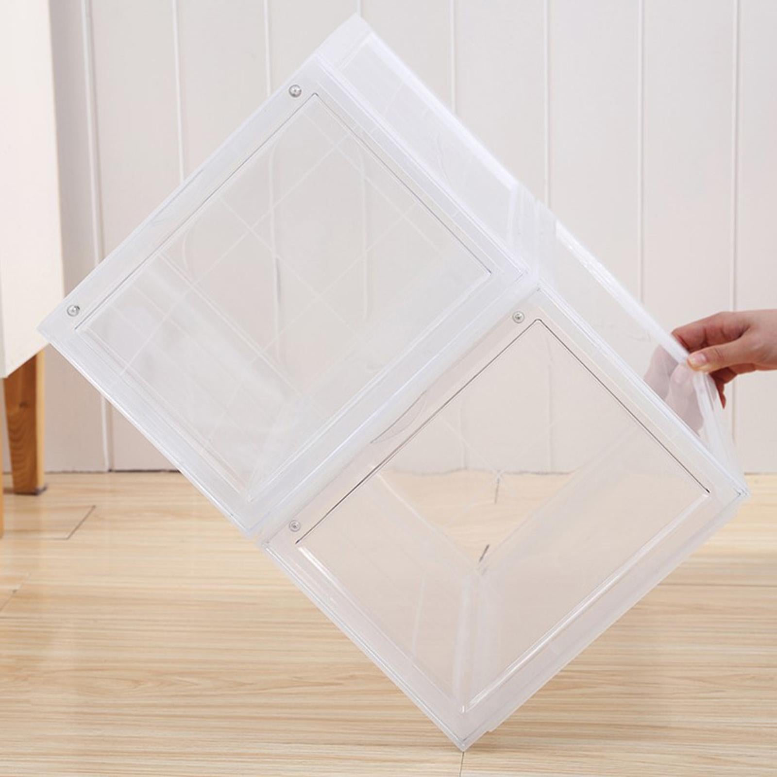 Strong Plastic Stackable Storage Box Boxes Containers Home Organizer Clear