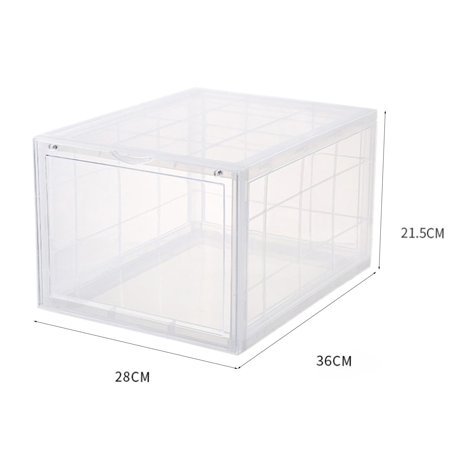 Strong Plastic Stackable Storage Box Boxes Containers Home Organizer Clear