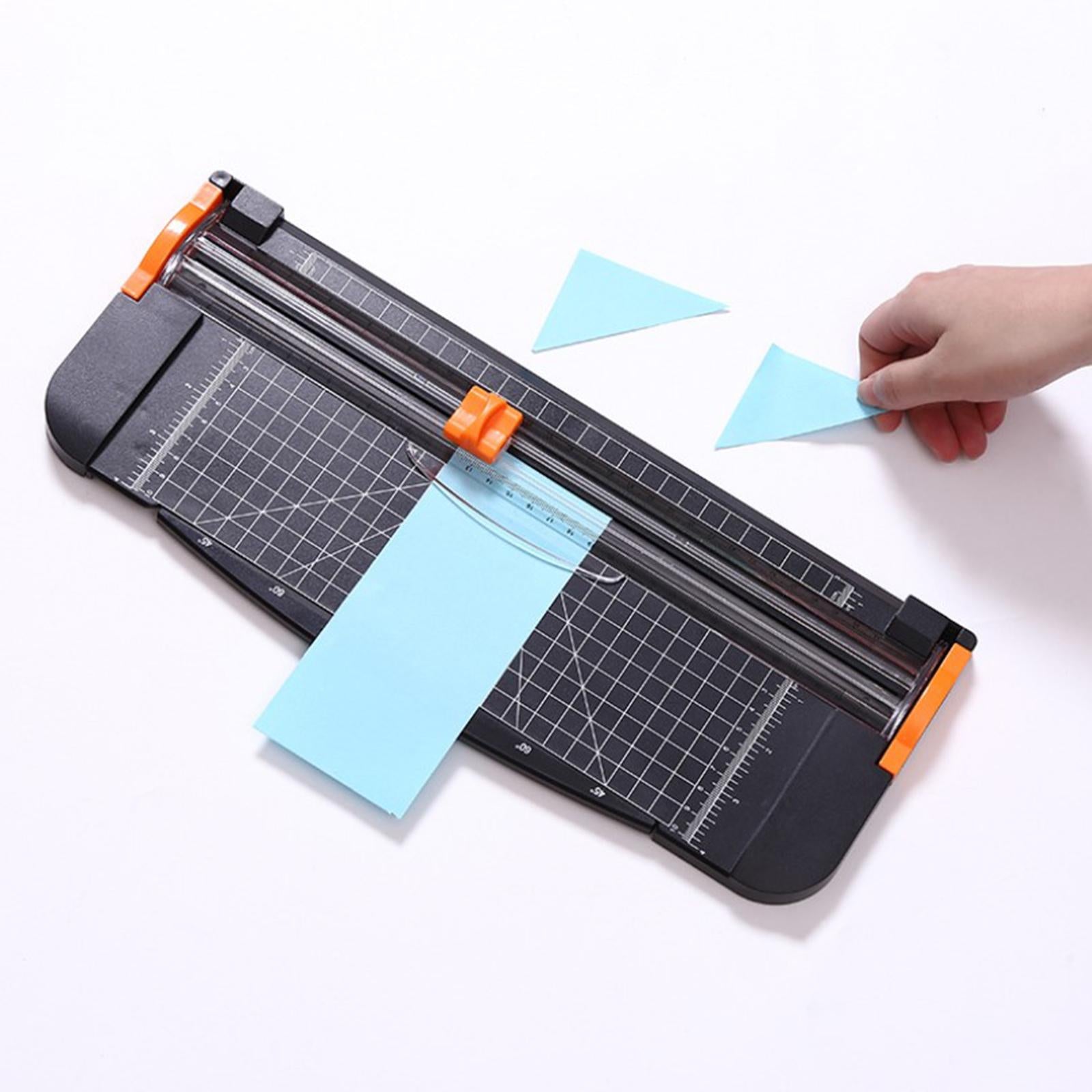 A4 Paper Trimmer with Side Ruler with Security Blade Tool for Cut  White