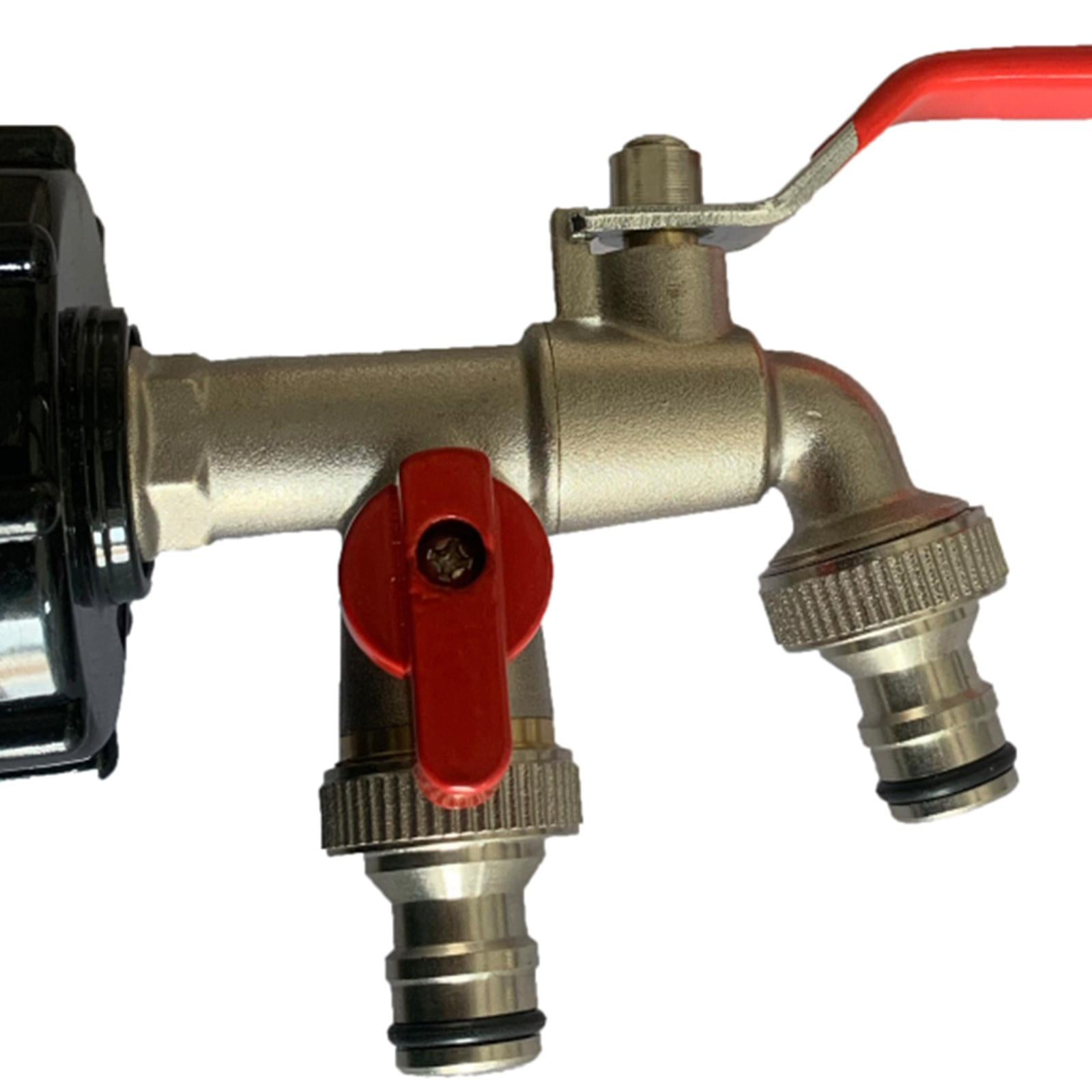 IBC Tank Adapter S60X6 Connector 1/2" Brass Valve Tap with Two Outlets