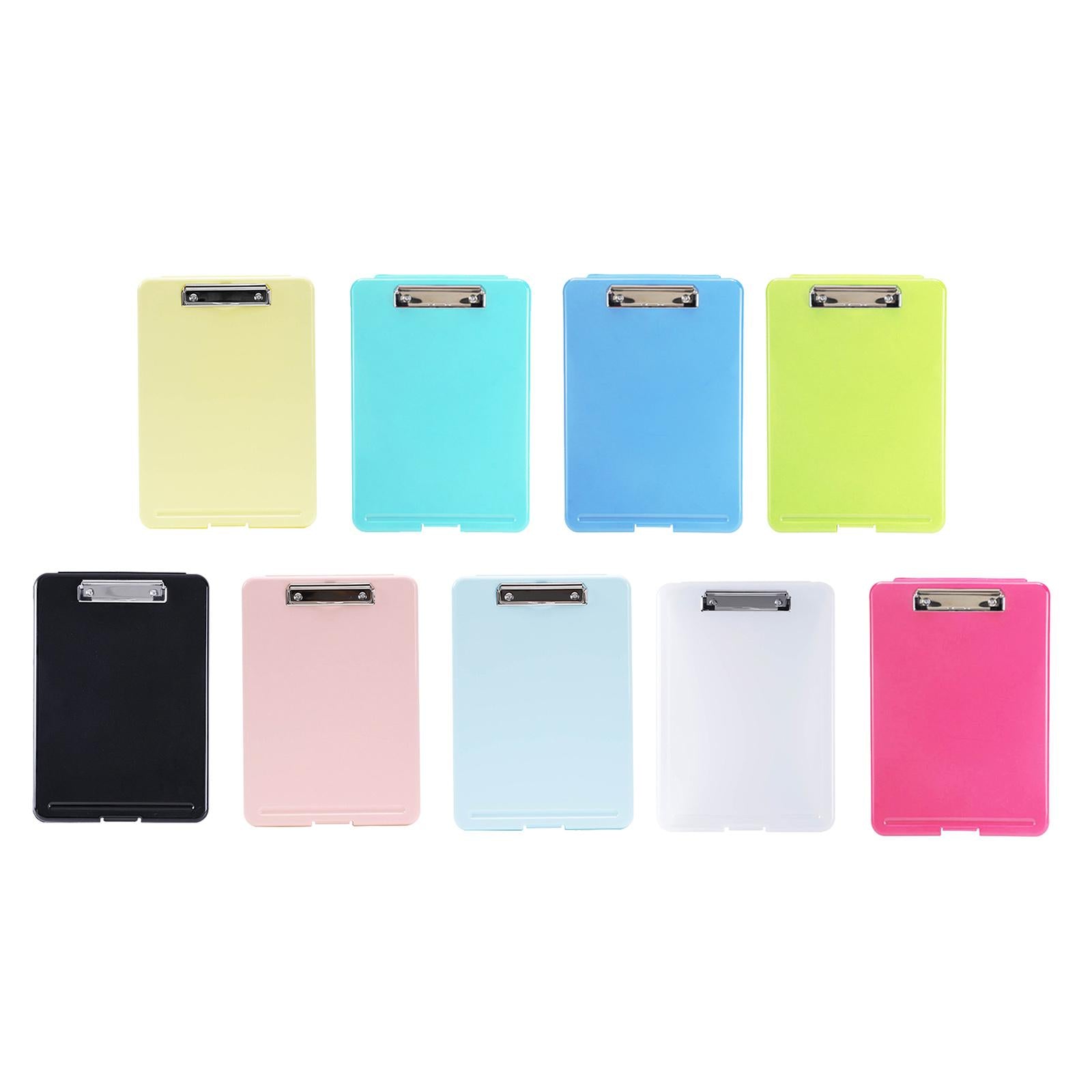 Plastic A4 File Box Document Folder Writing Pad Box Organizer Supply Black