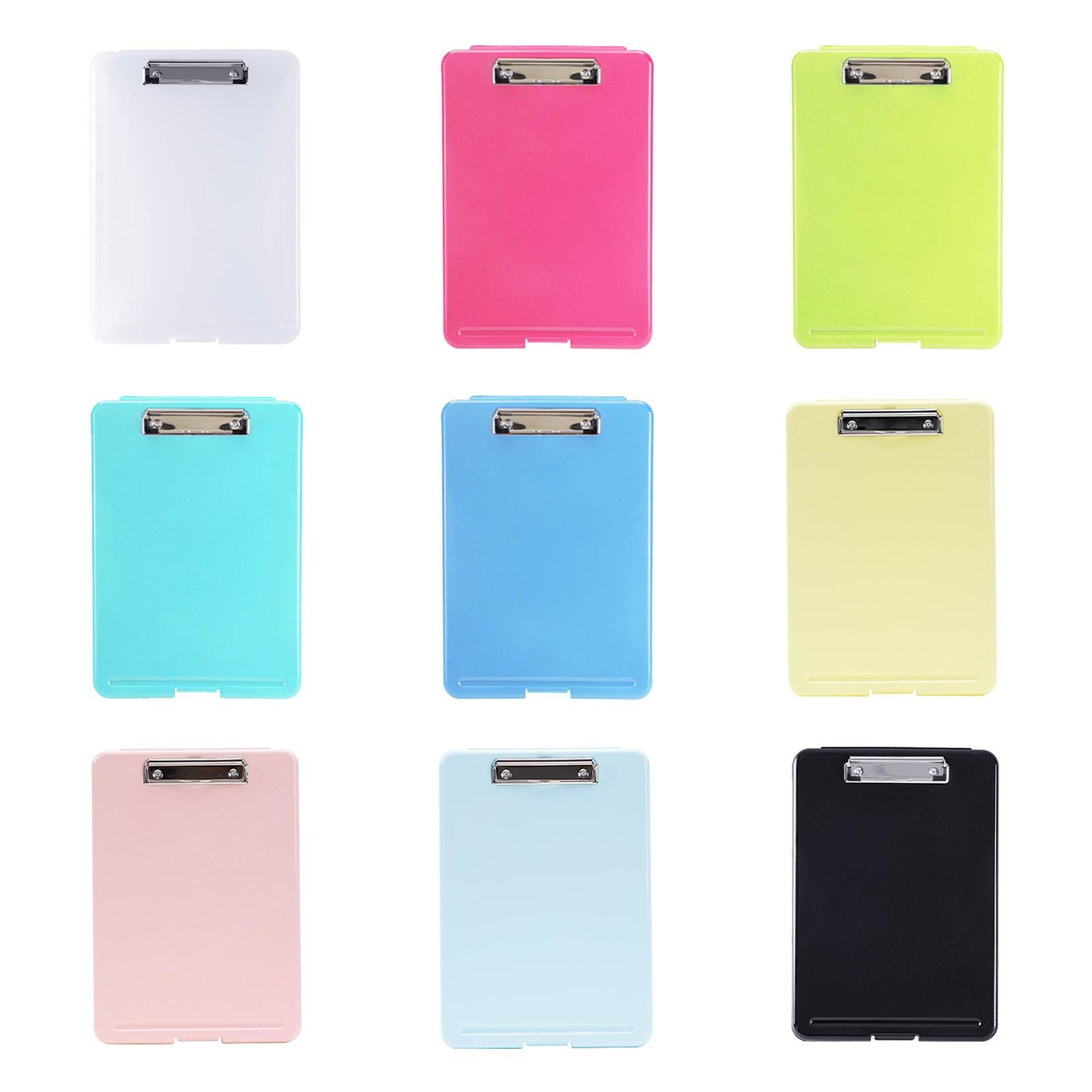 Plastic A4 File Box Document Folder Writing Pad Box Organizer Supply Black