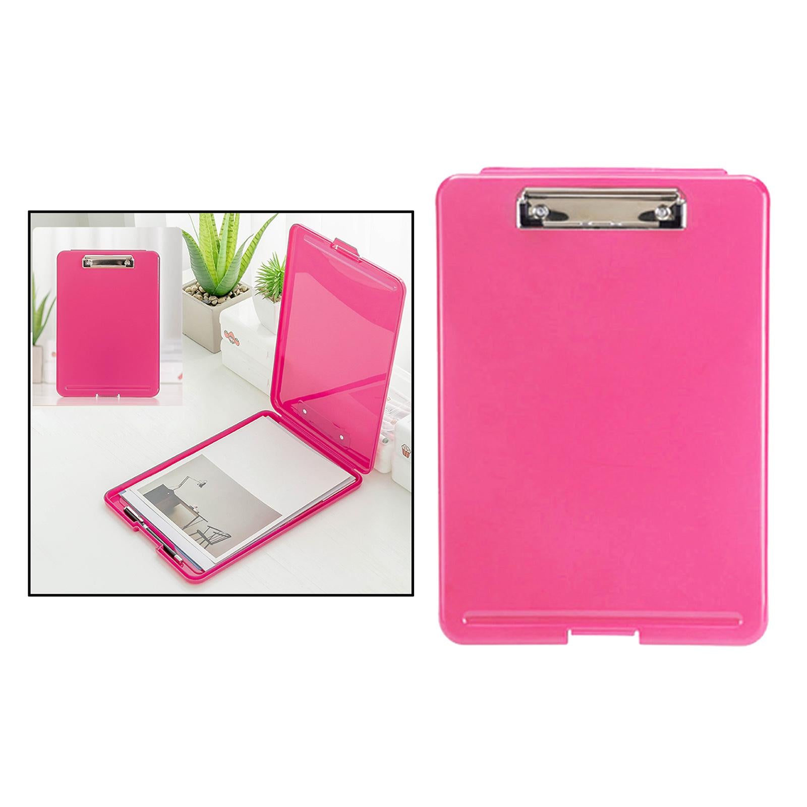 Plastic A4 File Box Document Folder Writing Pad Box Organizer Supply Red