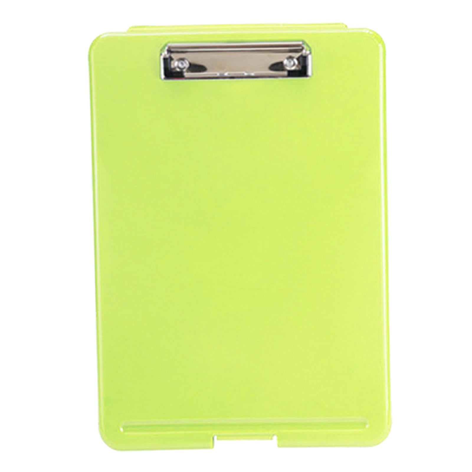 Plastic A4 File Box Document Folder Writing Pad Box Organizer Supply Green