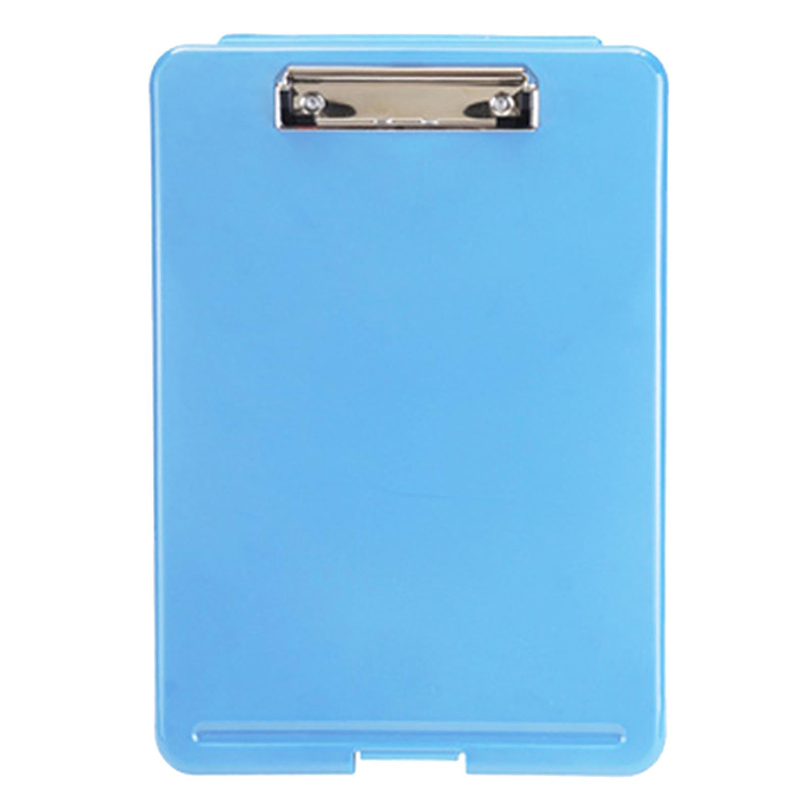 Plastic A4 File Box Document Folder Writing Pad Box Organizer Supply Blue B
