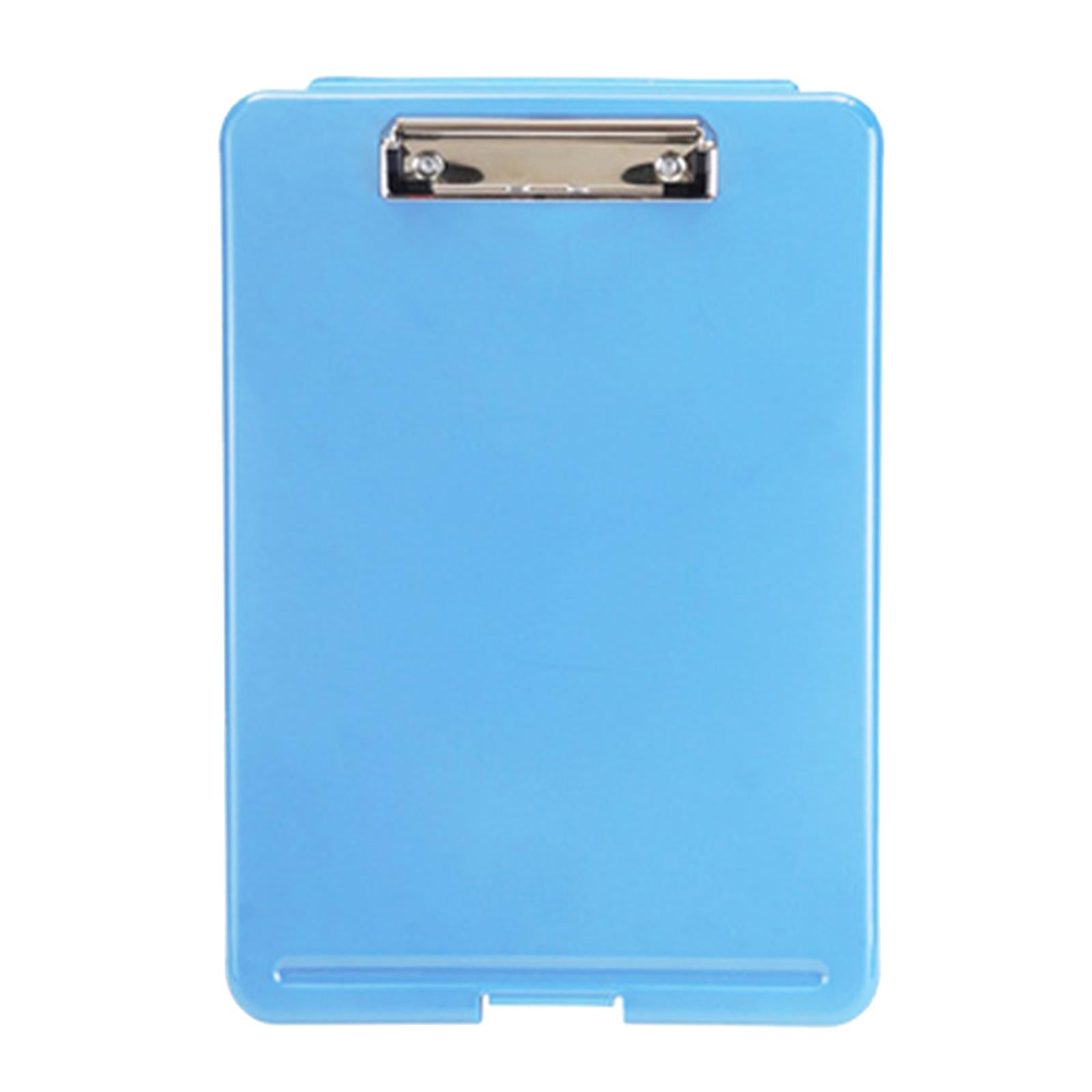 Plastic A4 File Box Document Folder Writing Pad Box Organizer Supply Blue B