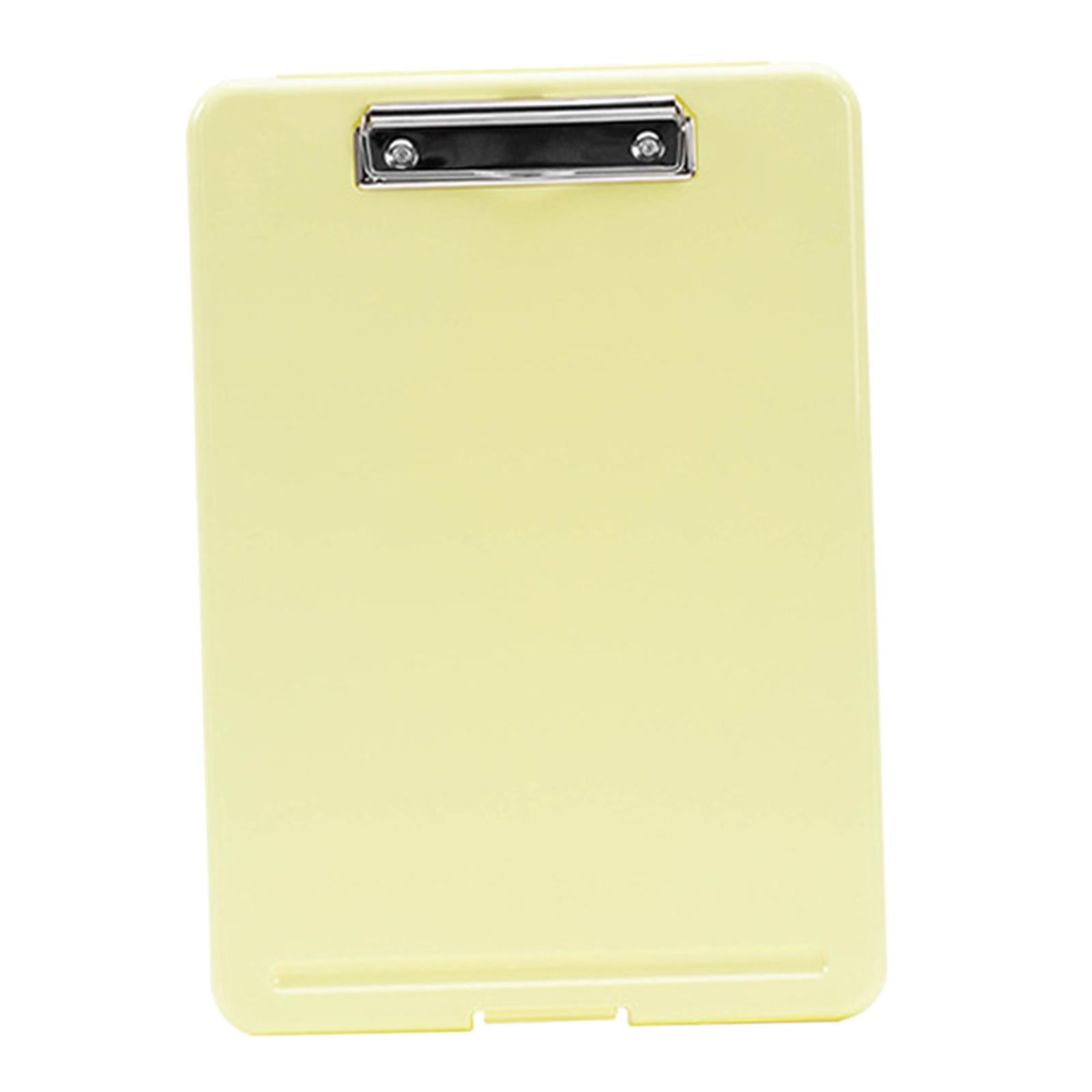 Plastic A4 File Box Document Folder Writing Pad Box Organizer Supply Yellow