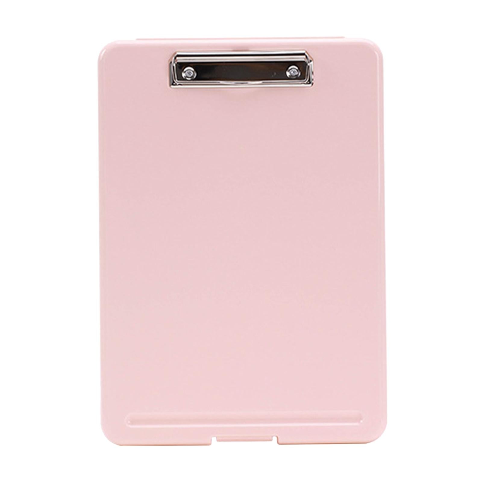 Plastic A4 File Box Document Folder Writing Pad Box Organizer Supply Pink