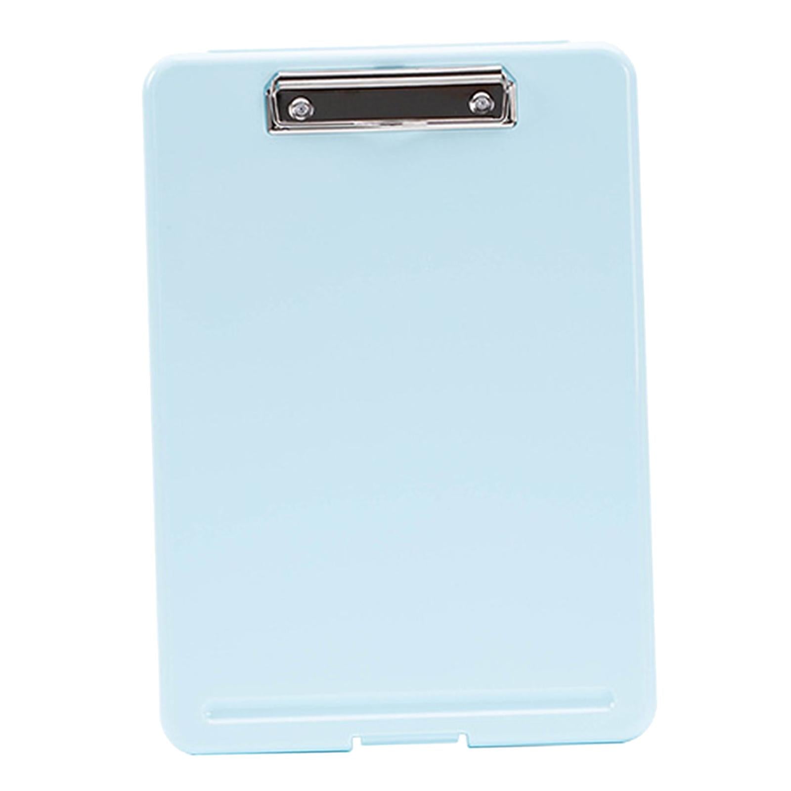 Plastic A4 File Box Document Folder Writing Pad Box Organizer Supply Blue C