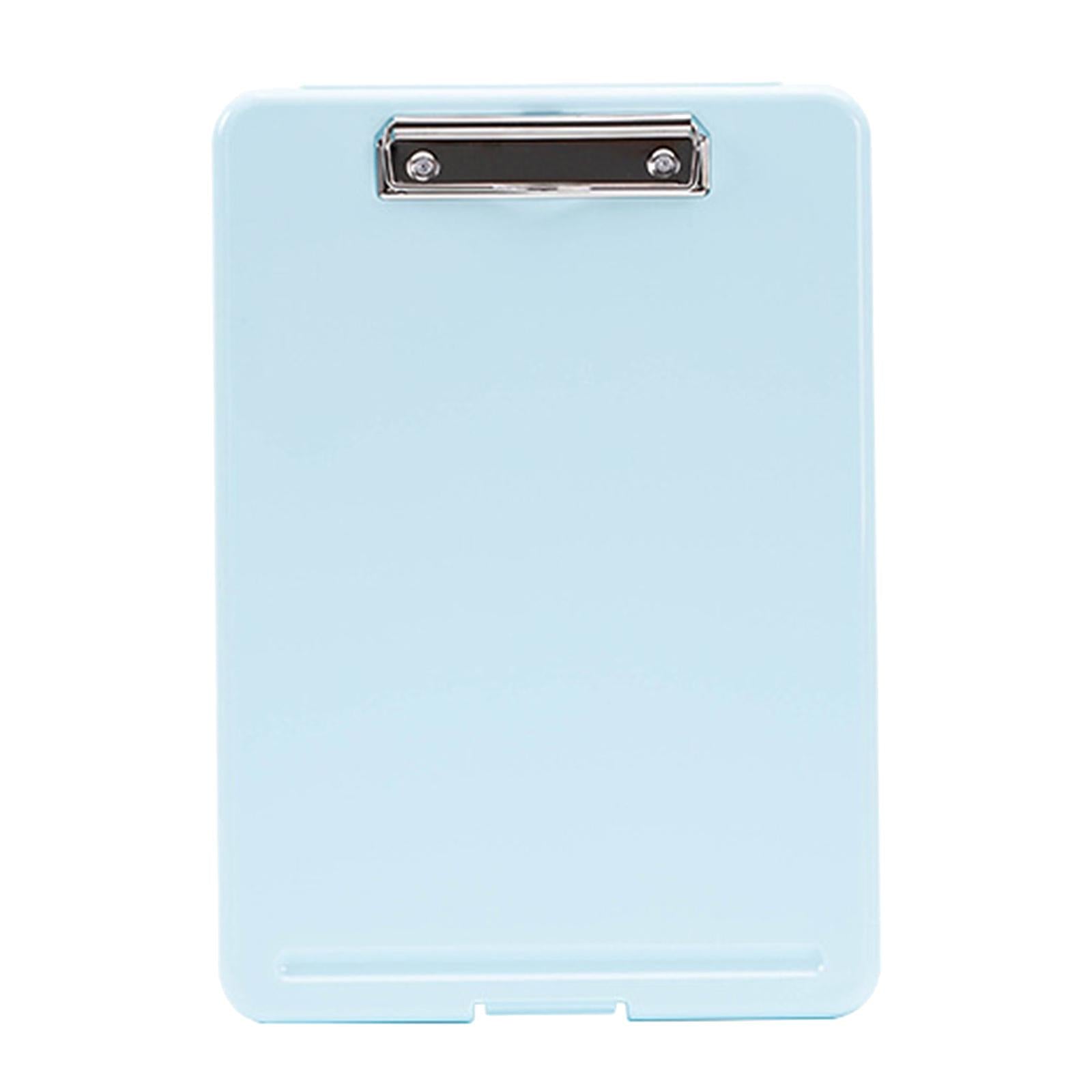 Plastic A4 File Box Document Folder Writing Pad Box Organizer Supply Blue C