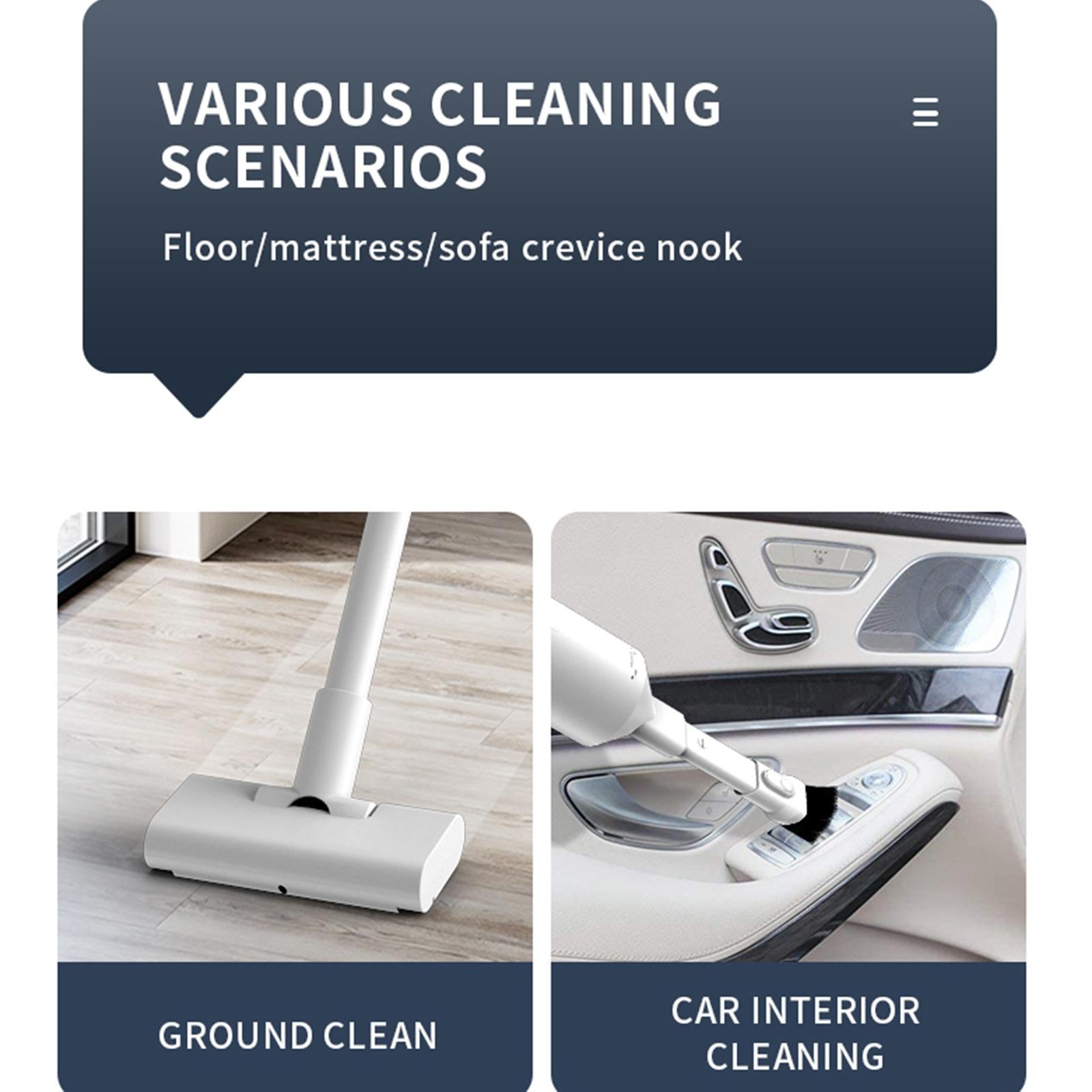 Lightweight White Cordless Vacuum Cleaner Car Duster Machine for Home Office