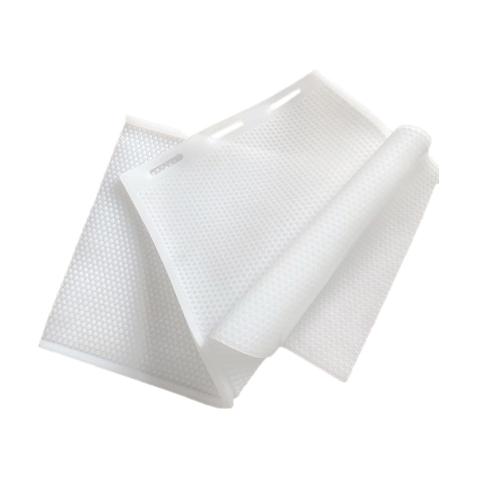 2 PCS Silicone Beekeeping Beeswax Wax Foundation Sheet for Beehive White