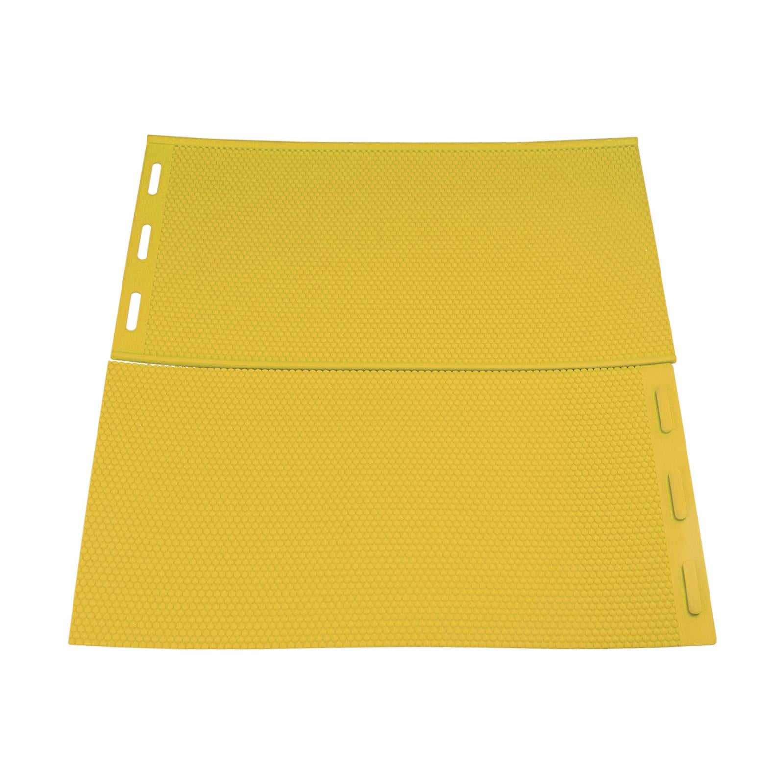 2 PCS Silicone Beekeeping Beeswax Wax Foundation Sheet for Beehive Yellow