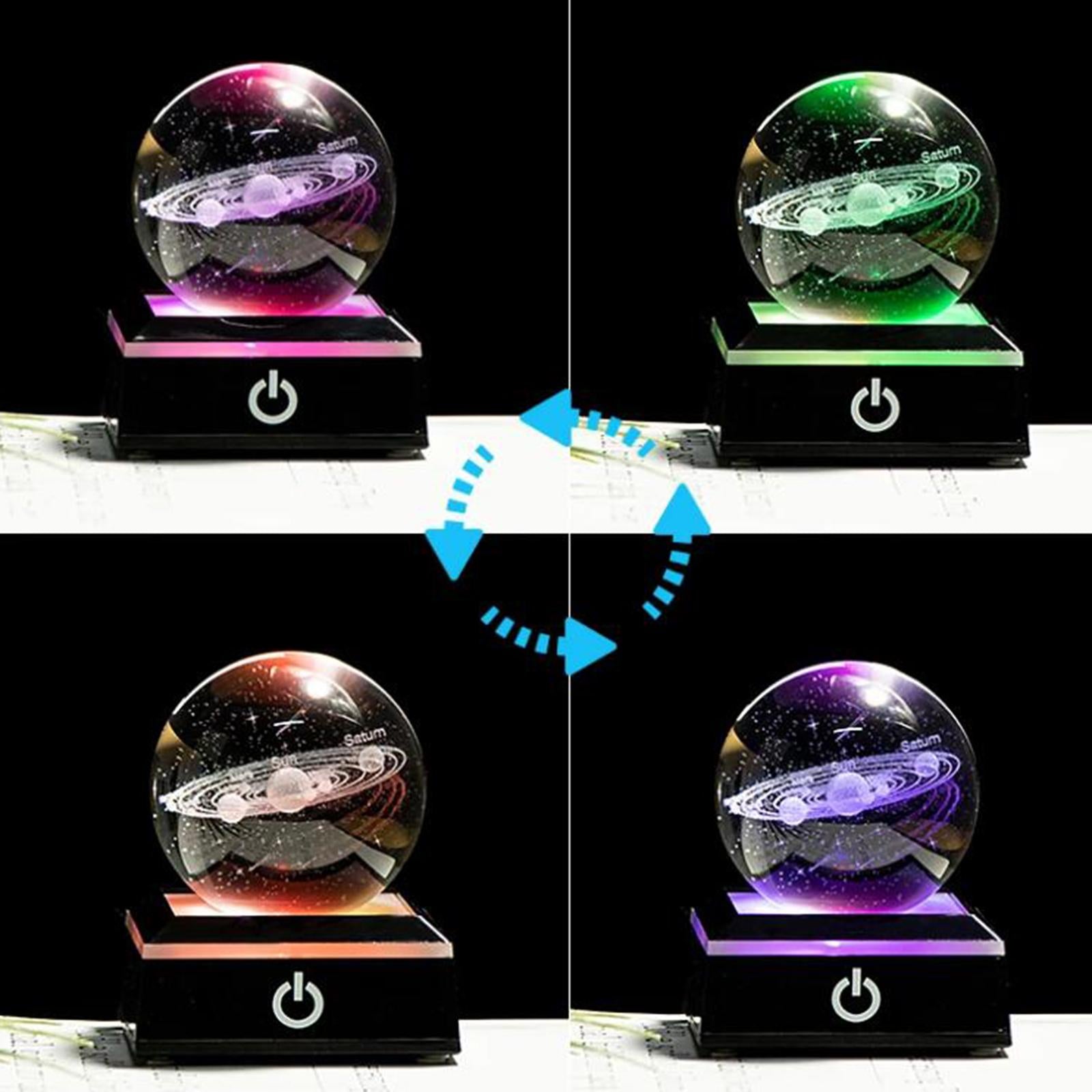 Light Change Base LED Light Base Show Stand Display Plate Home Decor Black