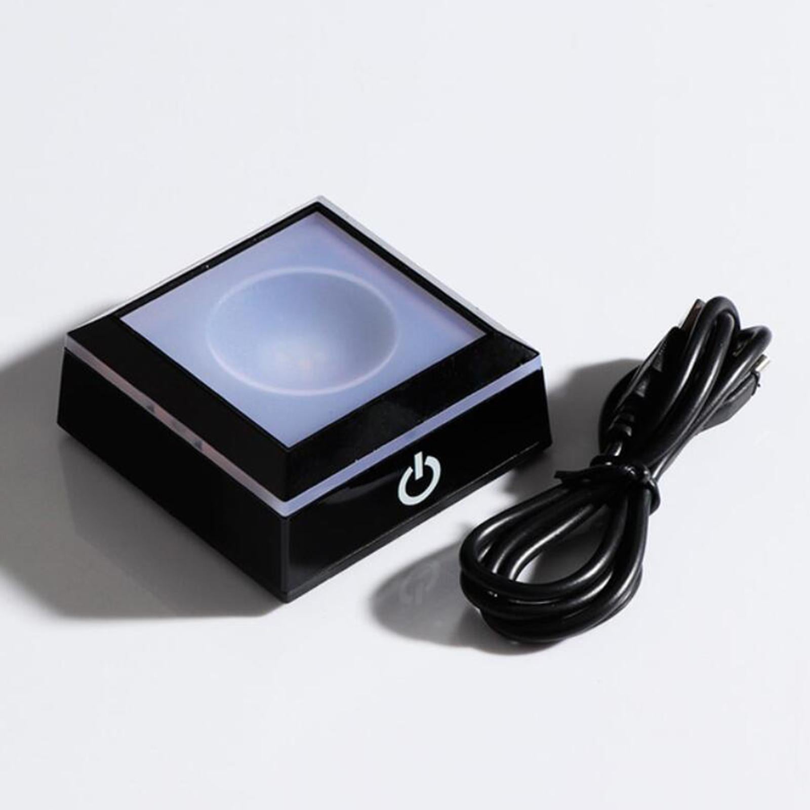 Light Change Base LED Light Base Show Stand Display Plate Home Decor Black