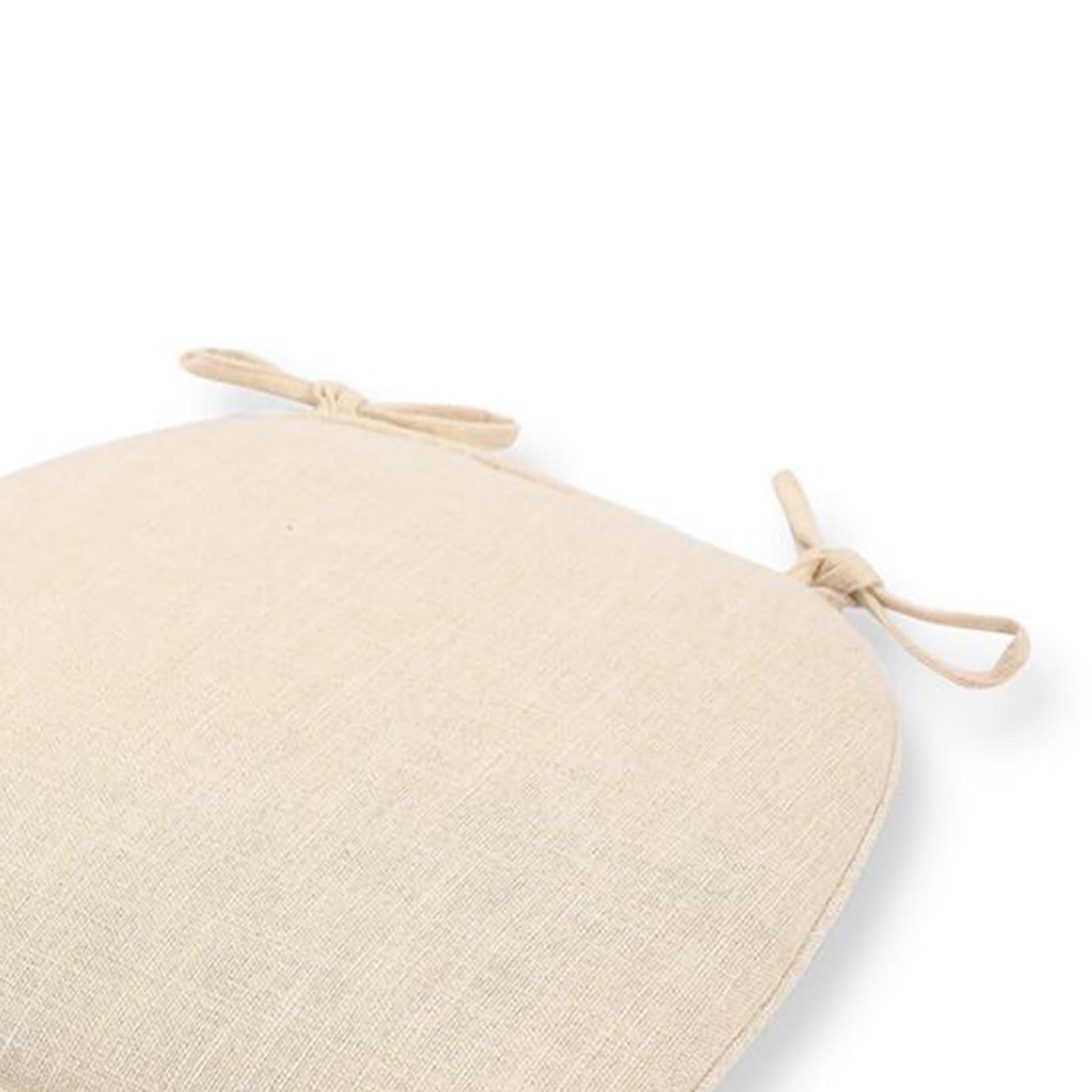 Chair Cushion with Ties Dining Chairs Nonslip Seat Cushion Pad Beige