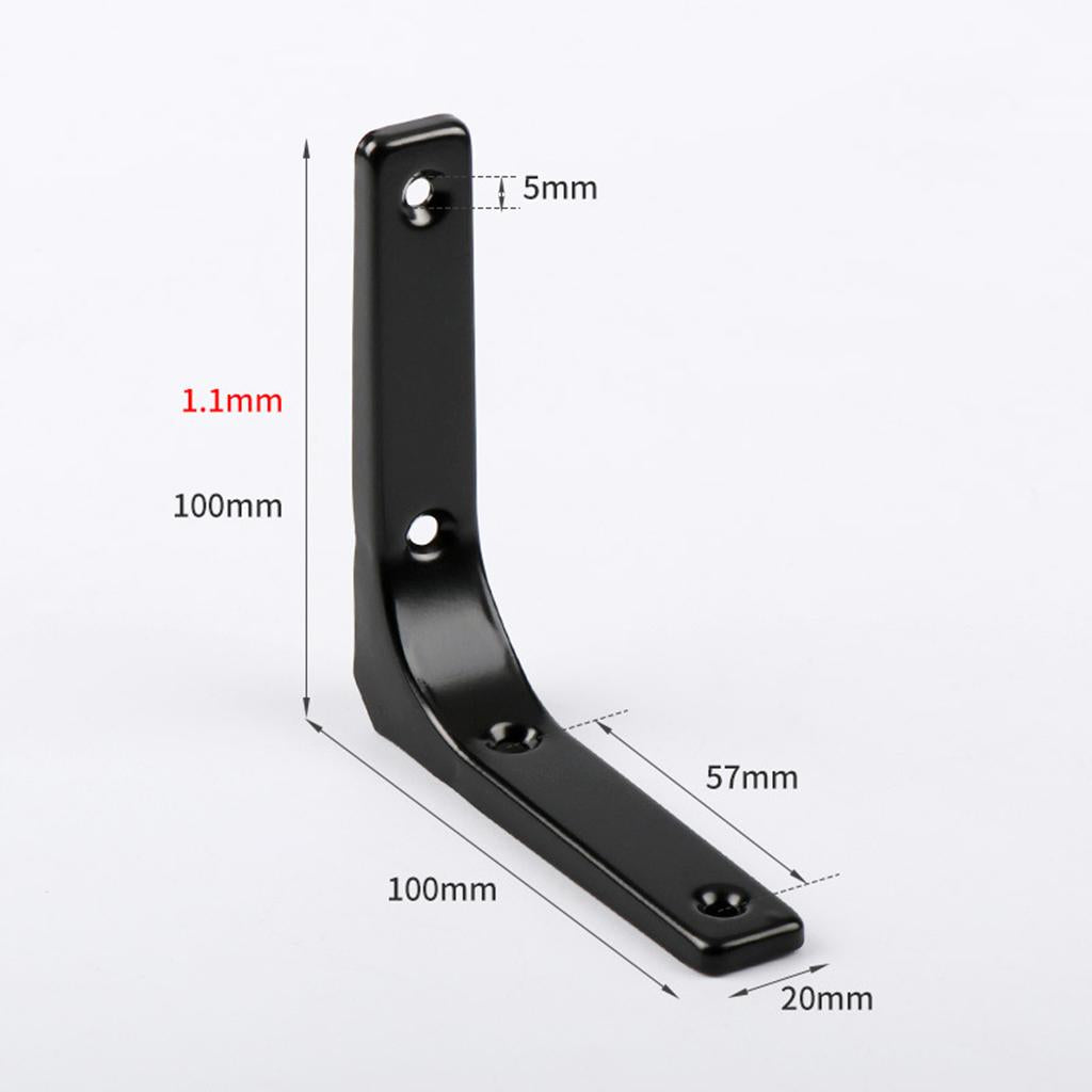 4xHeavy Duty Shelf Bracket Wall Hanging Shelve L Shaped Brackets Black 4Inch