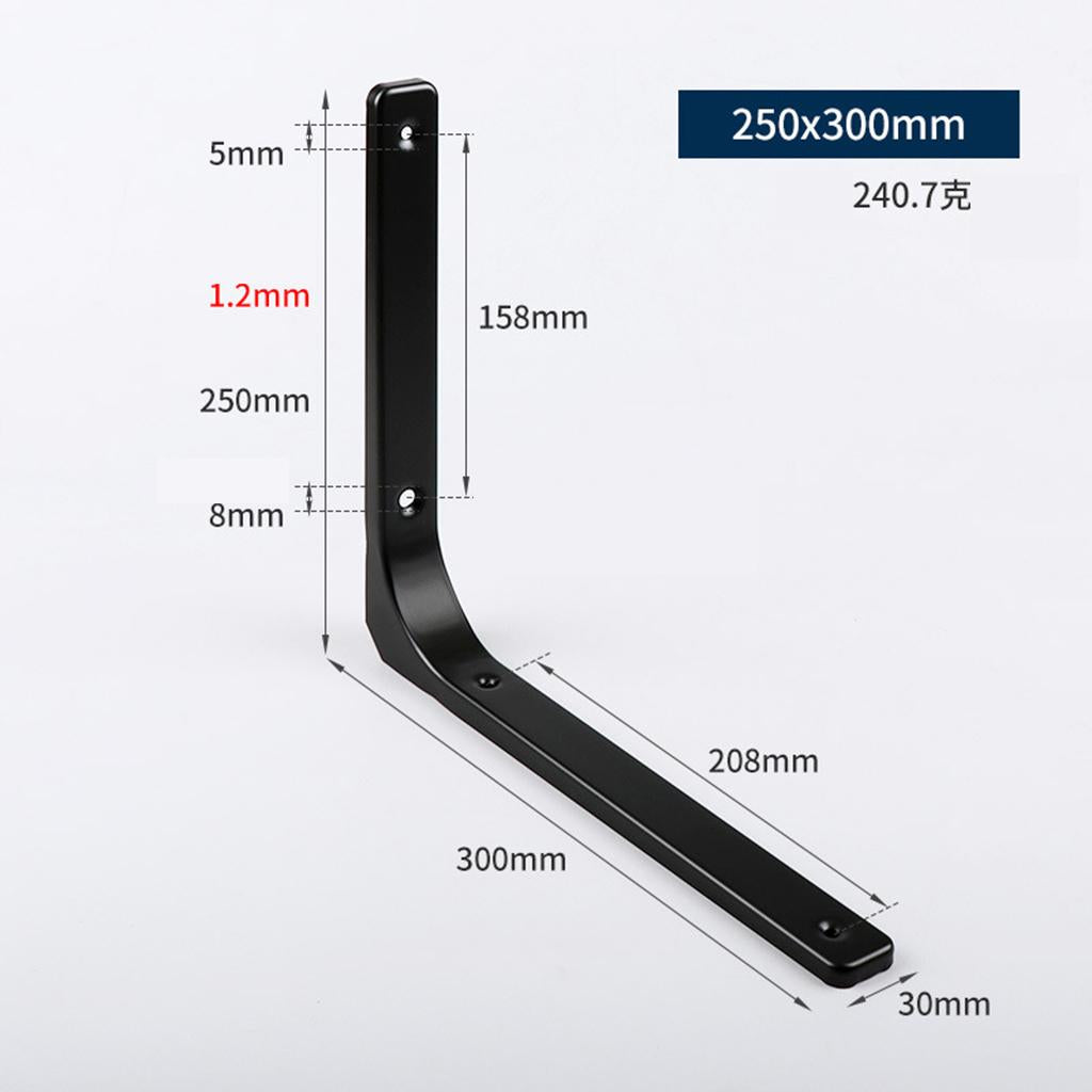 Heavy Duty Shelf Bracket Wall Hanging Shelve L Shaped Brackets Black 12Inch