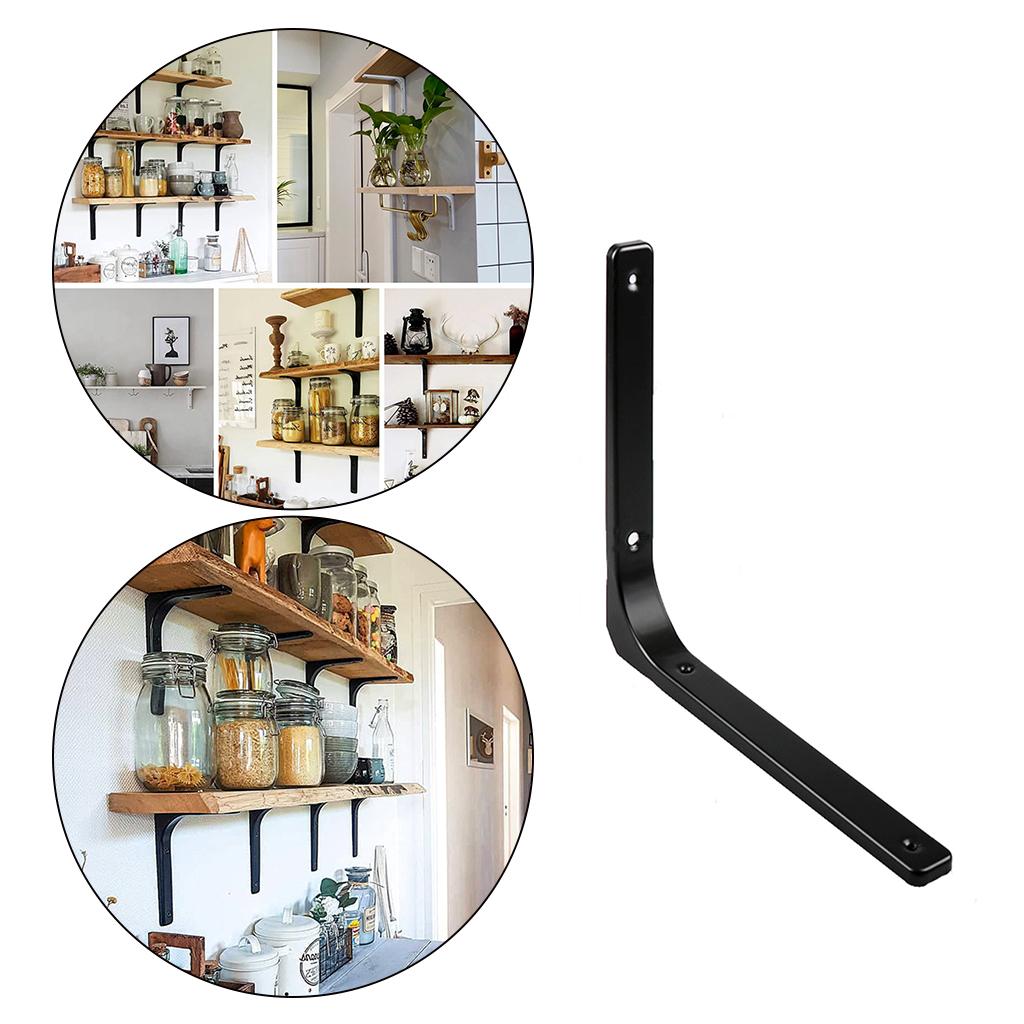 Heavy Duty Shelf Bracket Wall Hanging Shelve L Shaped Brackets Black 12Inch