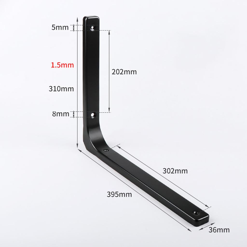 Heavy Duty Shelf Bracket Wall Hanging Shelve L Shaped Brackets Black 16Inch