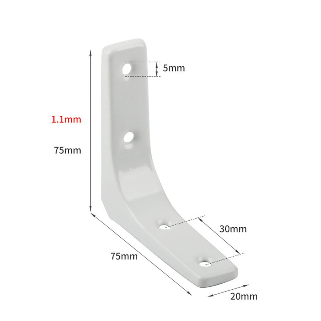4xHeavy Duty Shelf Bracket Wall Hanging Shelve L Shaped Brackets White 3Inch