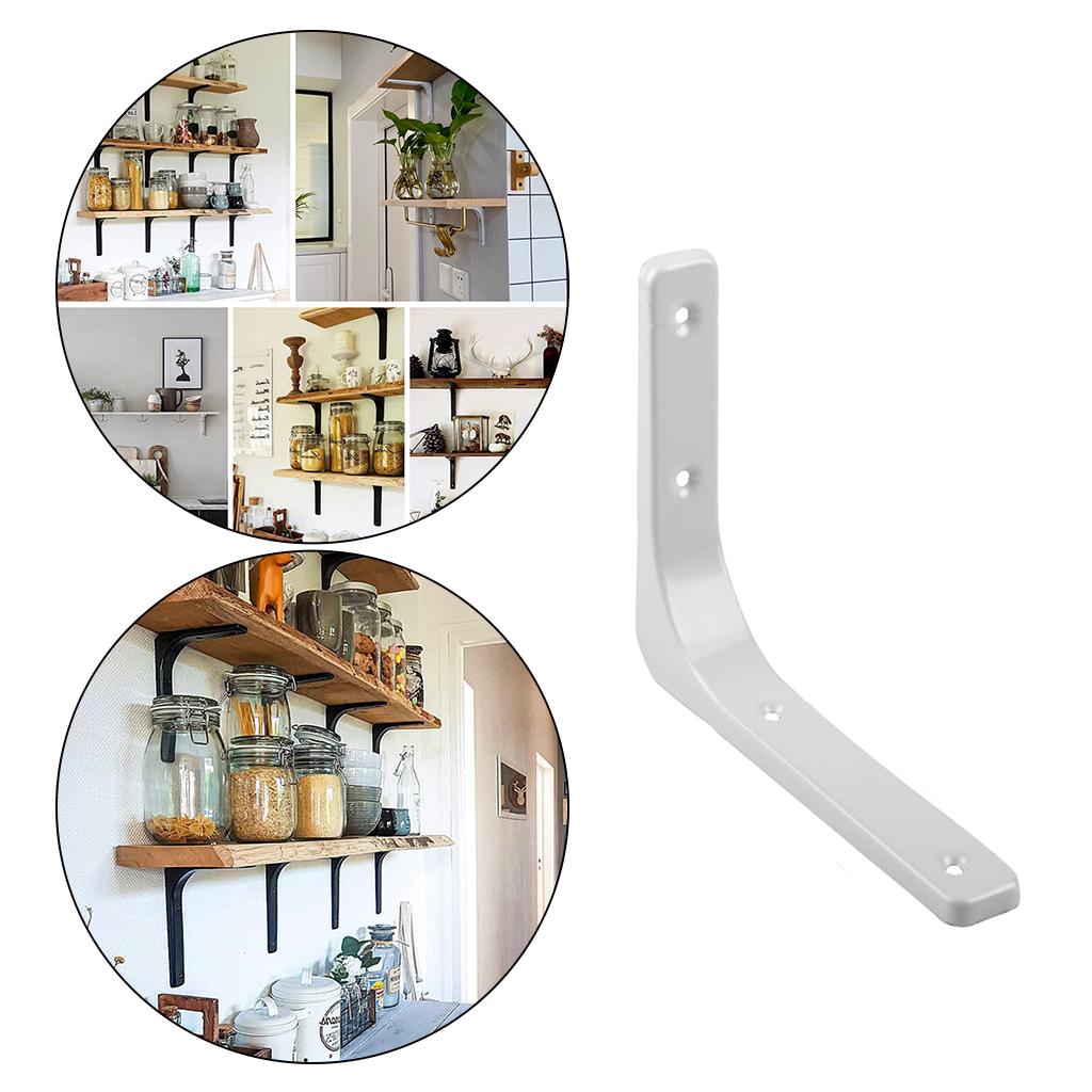 Heavy Duty Shelf Bracket Wall Hanging Shelve L Shaped Brackets White 8Inch