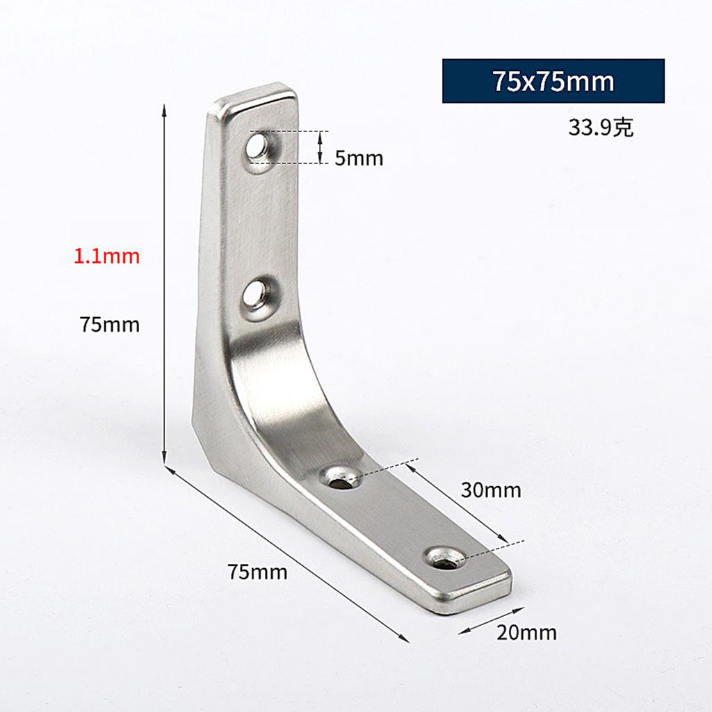 Heavy Duty Shelf Bracket Wall Hanging Shelve L Shaped Brackets Silver 3Inch