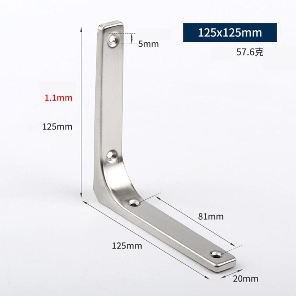 Heavy Duty Shelf Bracket Wall Hanging Shelve L Shaped Brackets Silver 5Inch