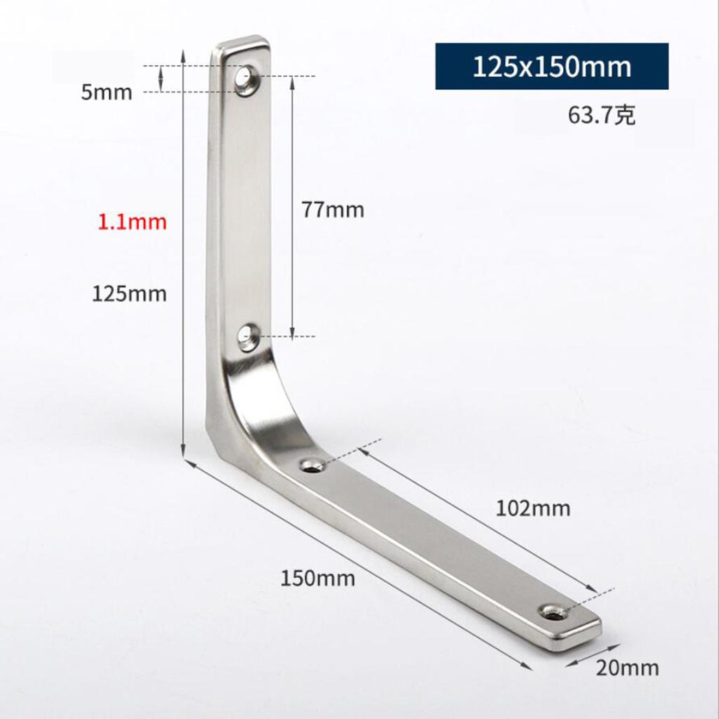 Heavy Duty Shelf Bracket Wall Hanging Shelve L Shaped Brackets Silver 6Inch