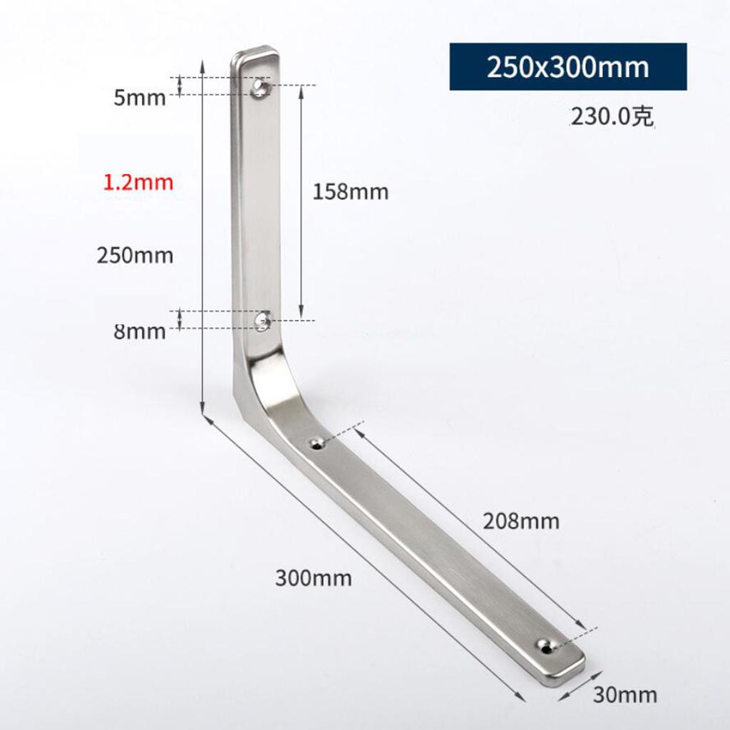Heavy Duty Shelf Bracket Wall Hanging Shelve L Shaped Brackets Silver 12Inch