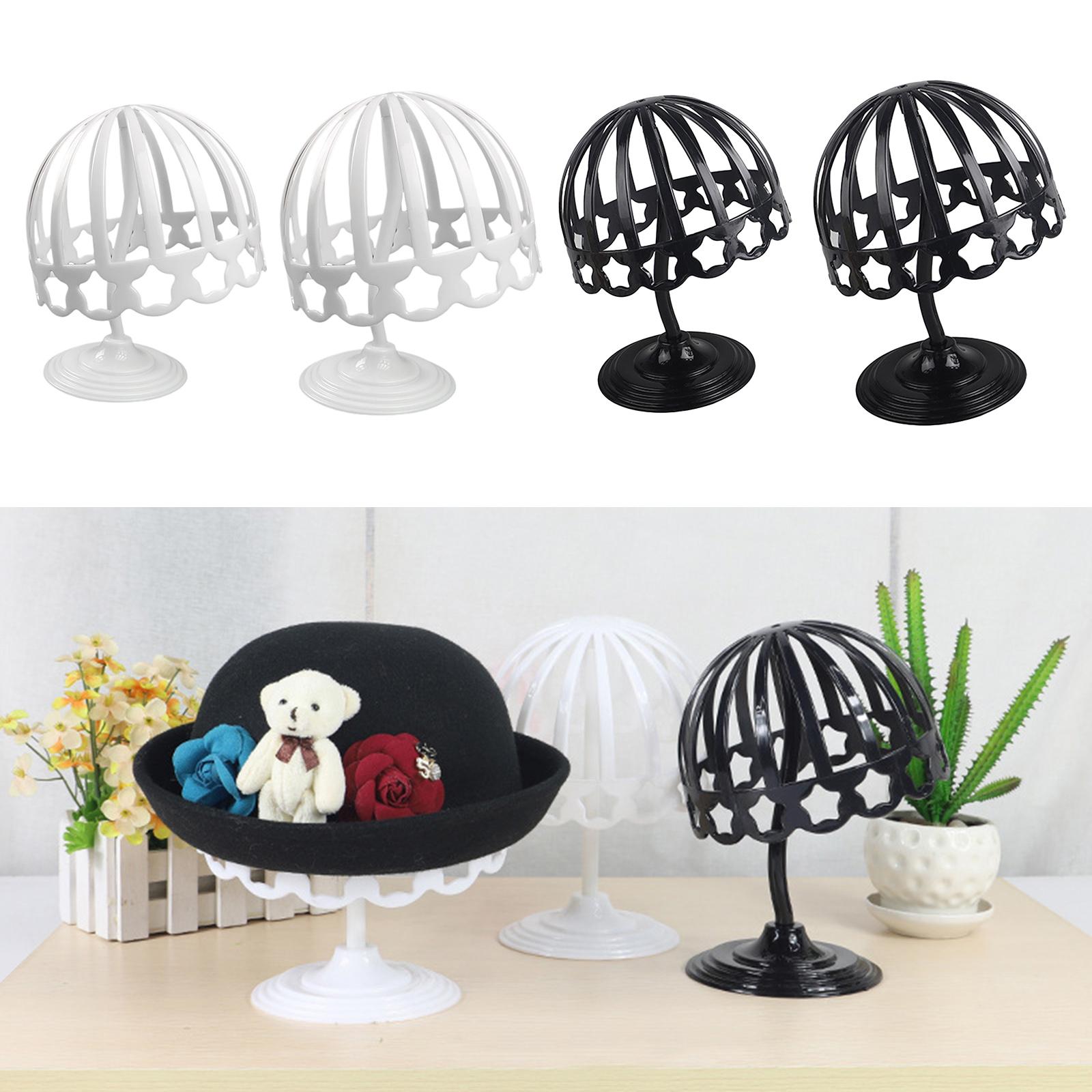 Baby Hat Caps Storage Holder Rack Helmet Display Stand Wig Organizer Shelf Black 46cm